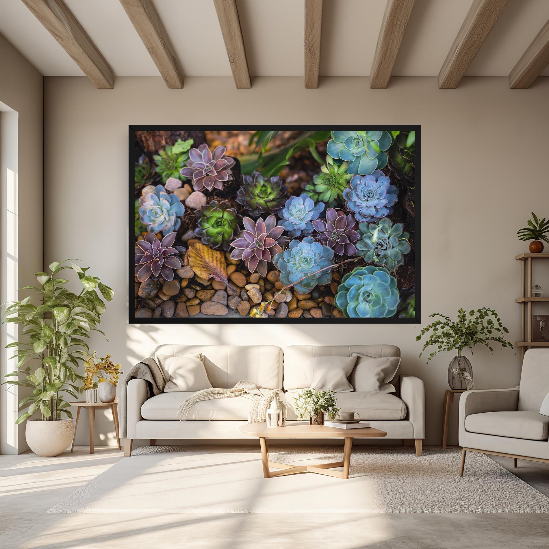 Leinwandbild Colorful Flowers mockup 6