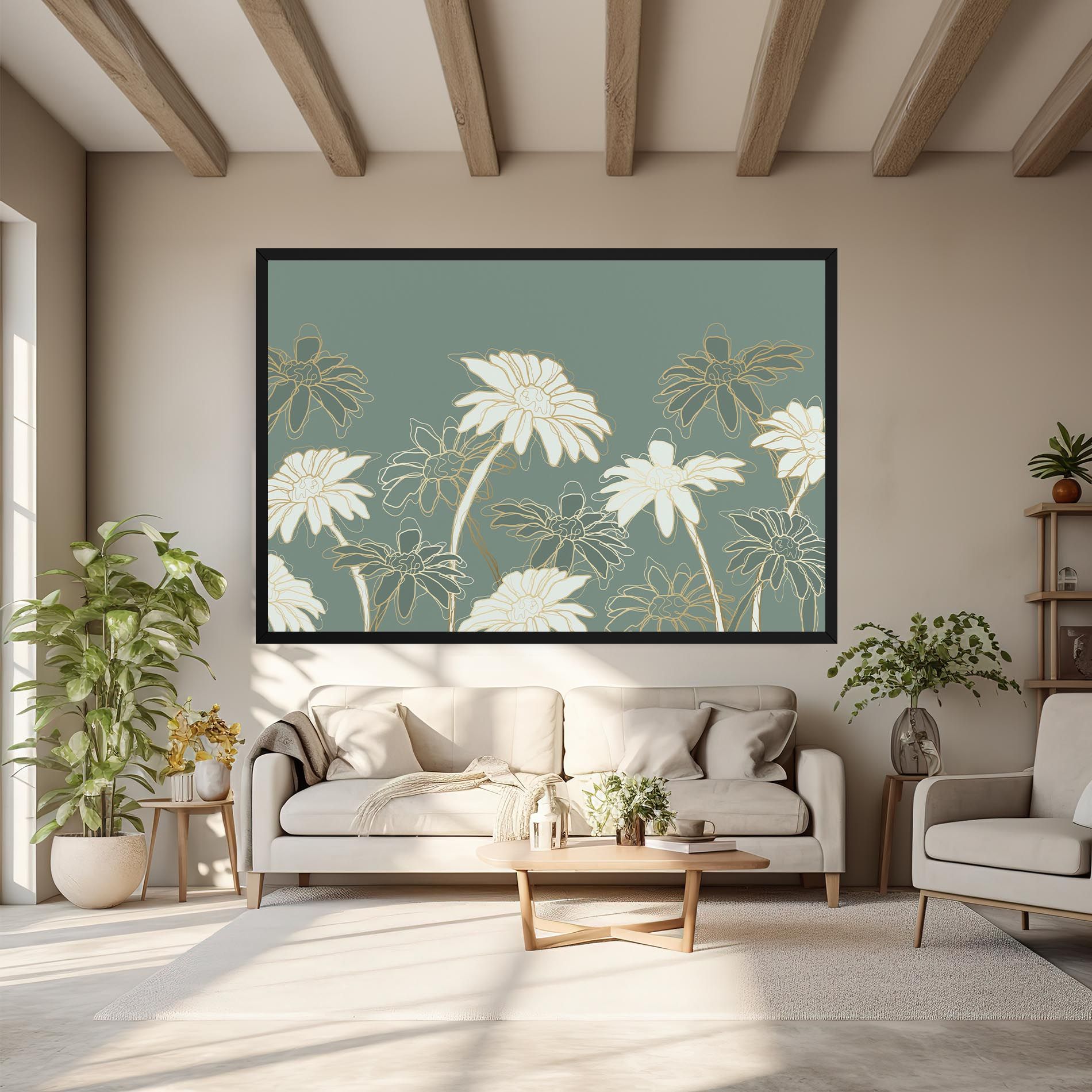 Gold Green Line mockup 6