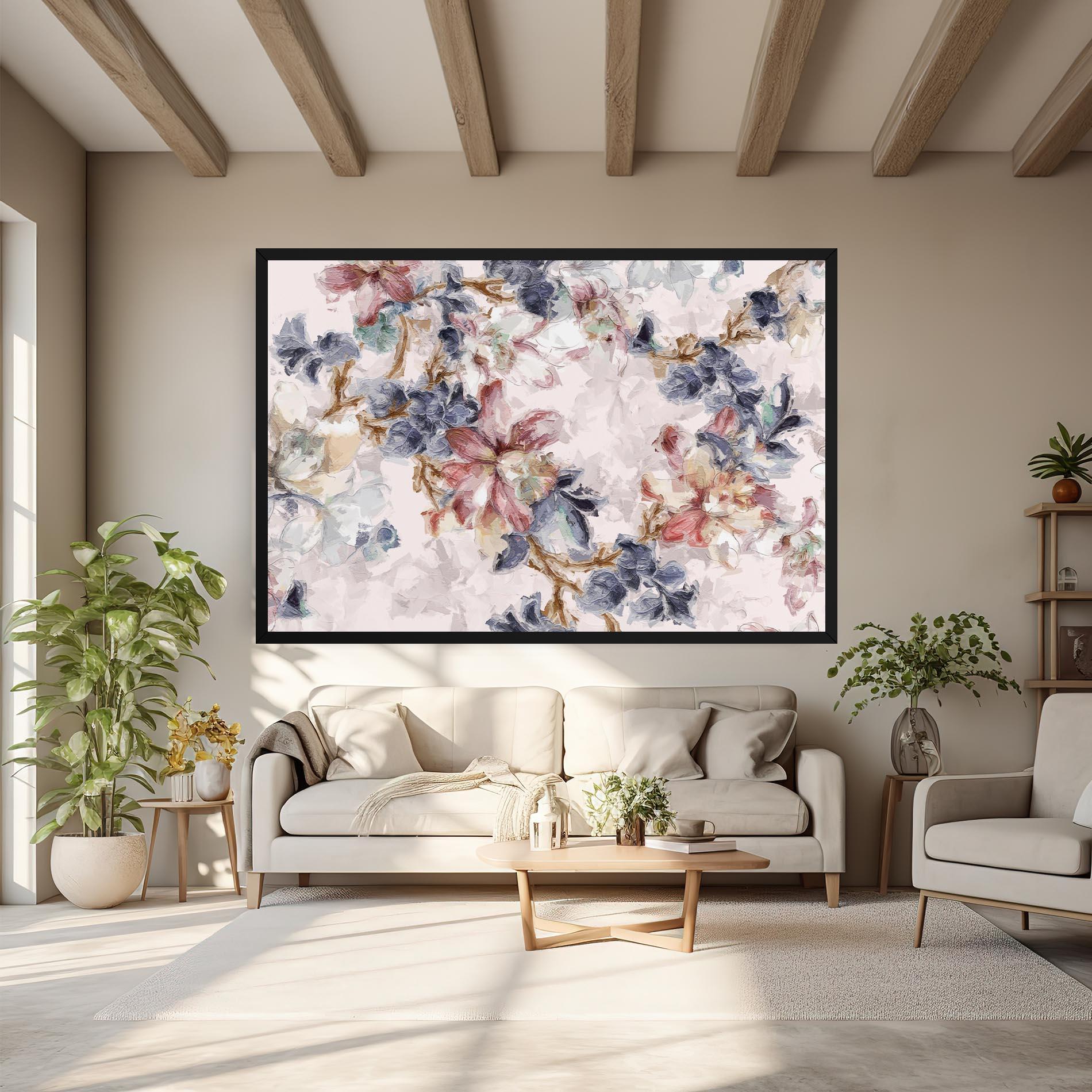 Leinwandbild Painted Flowers mockup 6