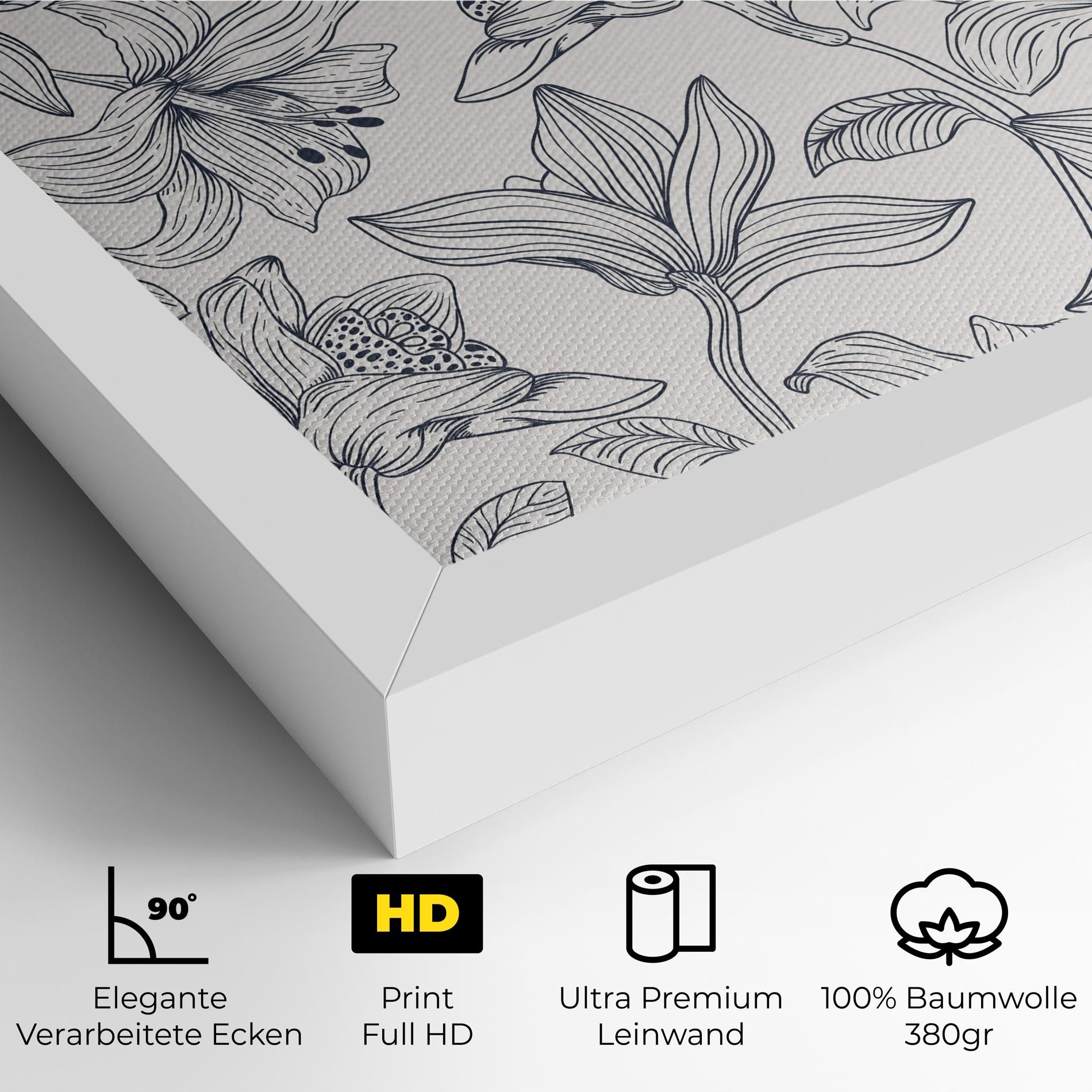 Blue Patern Flower mockup 4