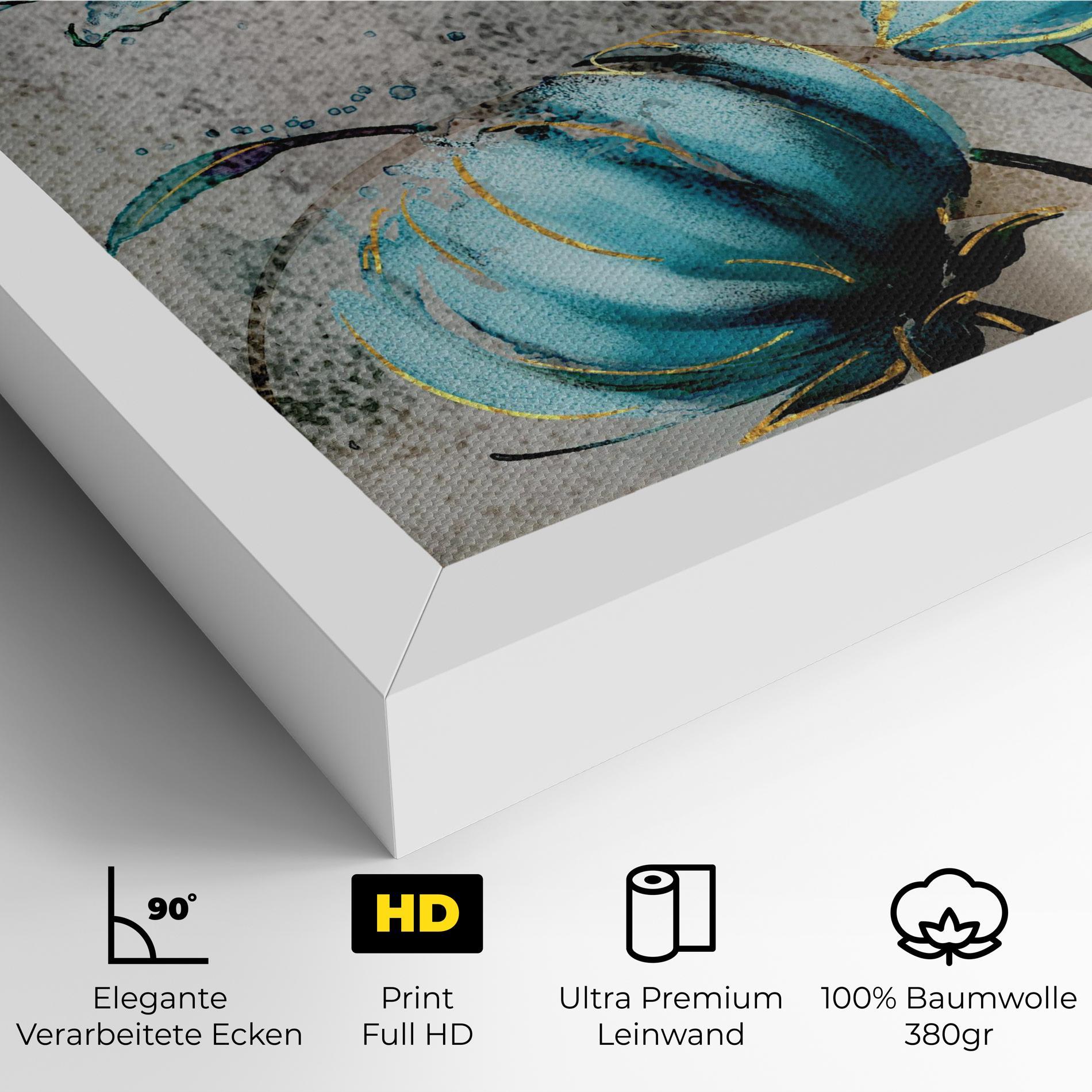 Leinwandbild Bujori Albastri mockup 4