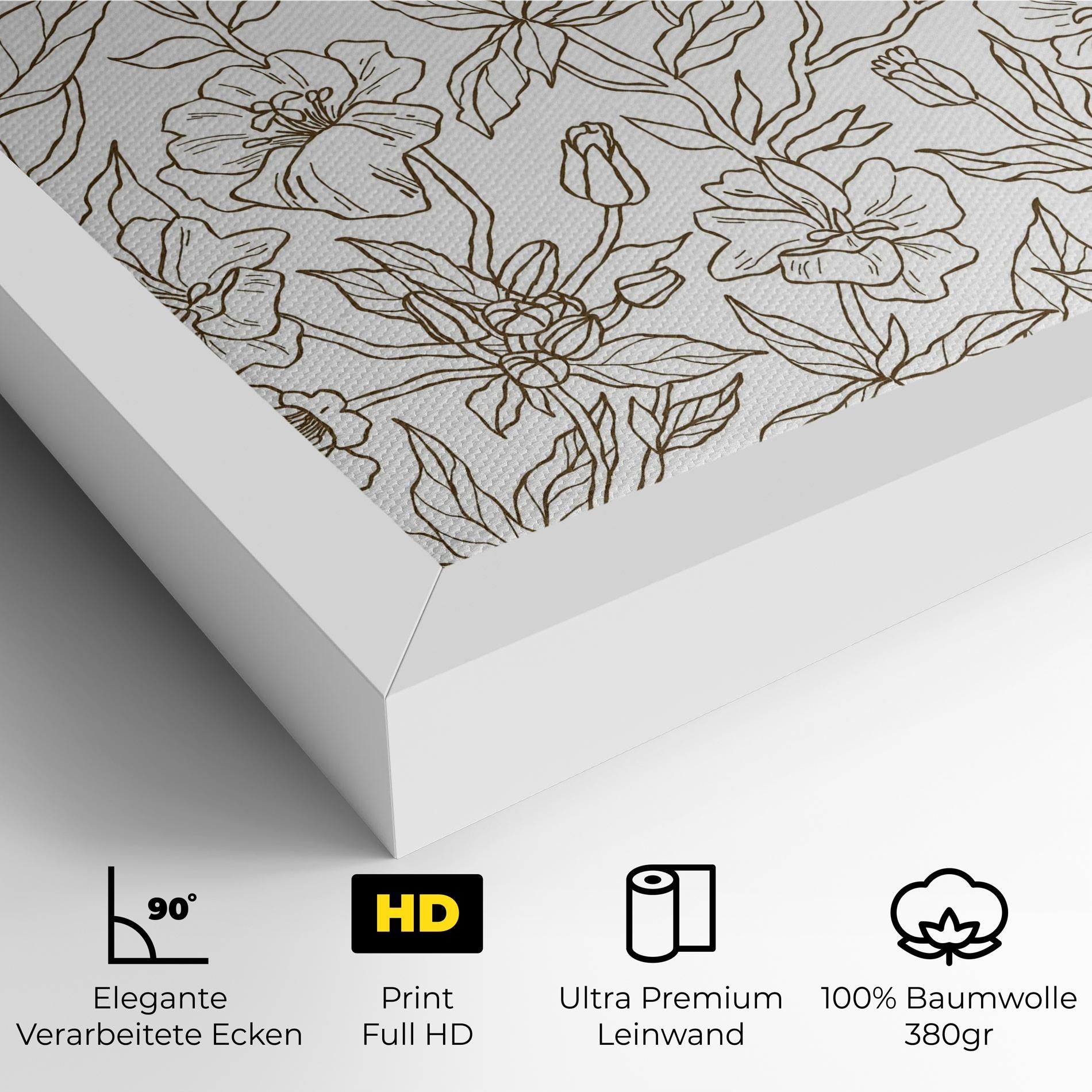 Cream Line Flowers mockup 4