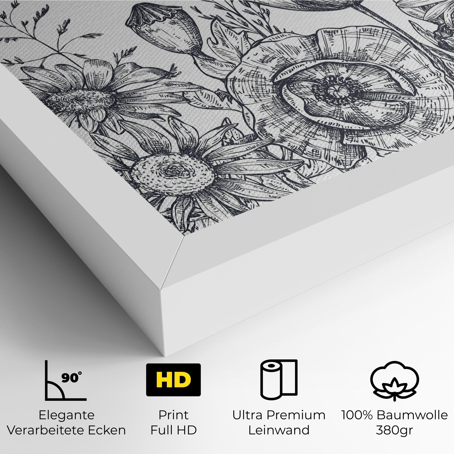 Flower Grey Line mockup 4