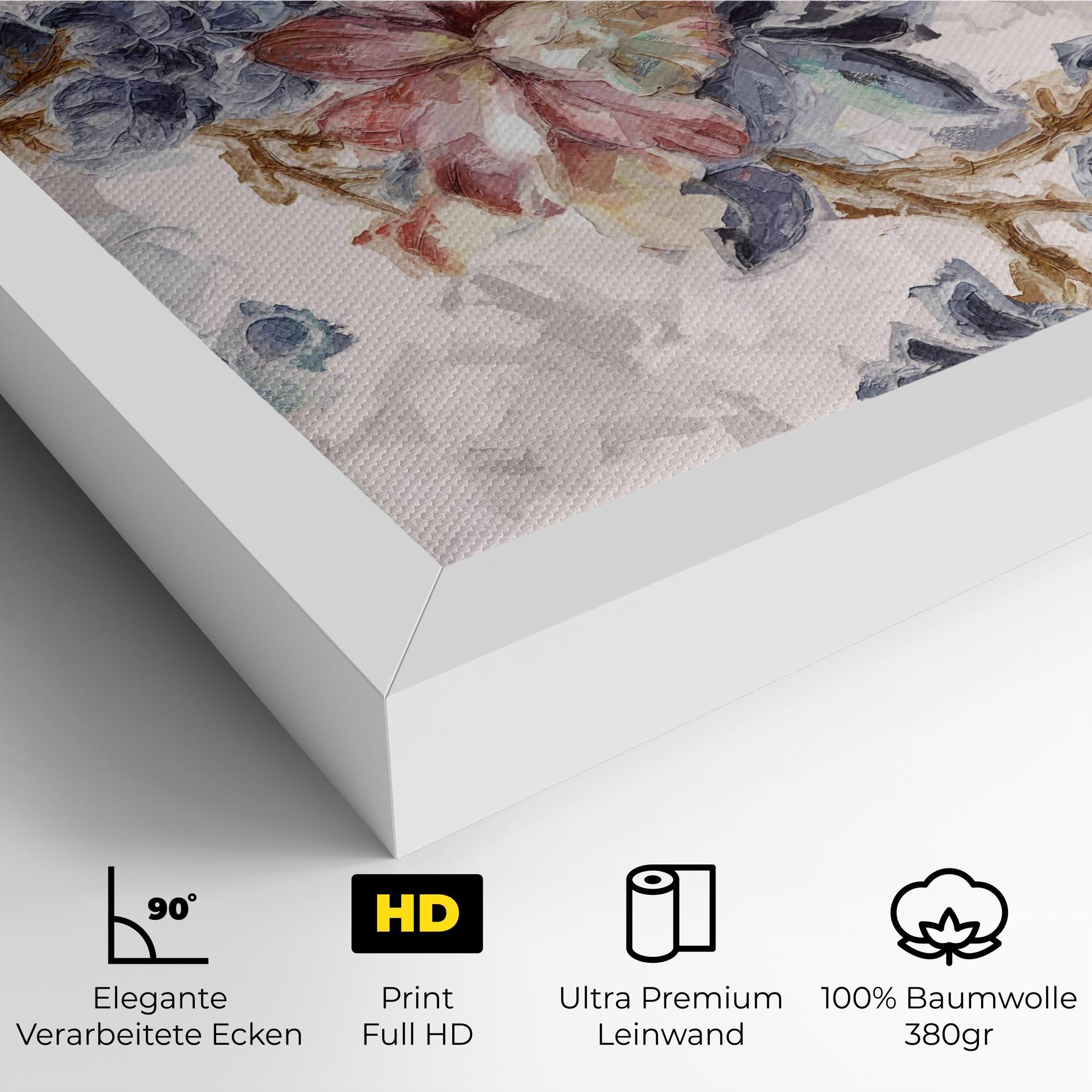 Leinwandbild Painted Flowers mockup 4