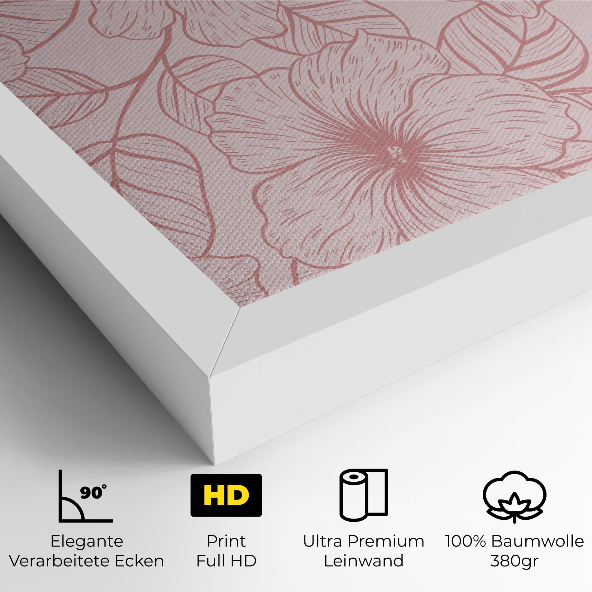 Pink Line Flower mockup 4