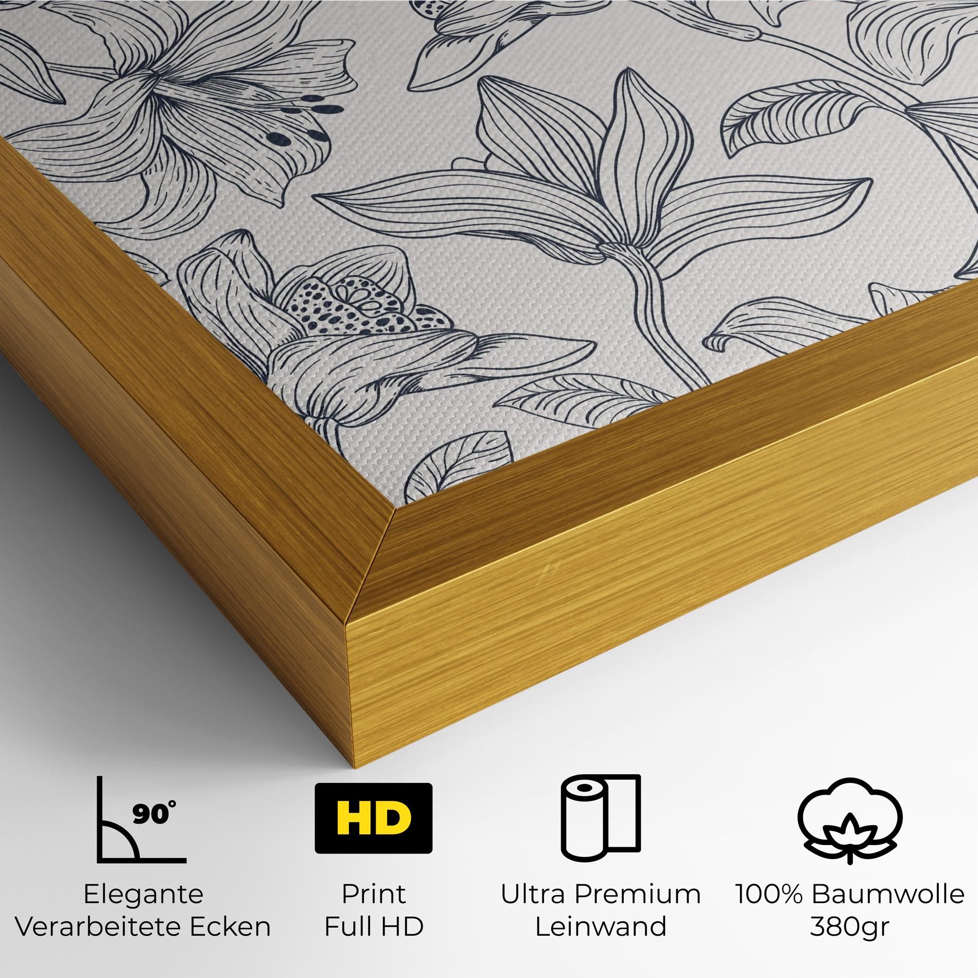 Blue Patern Flower mockup 4