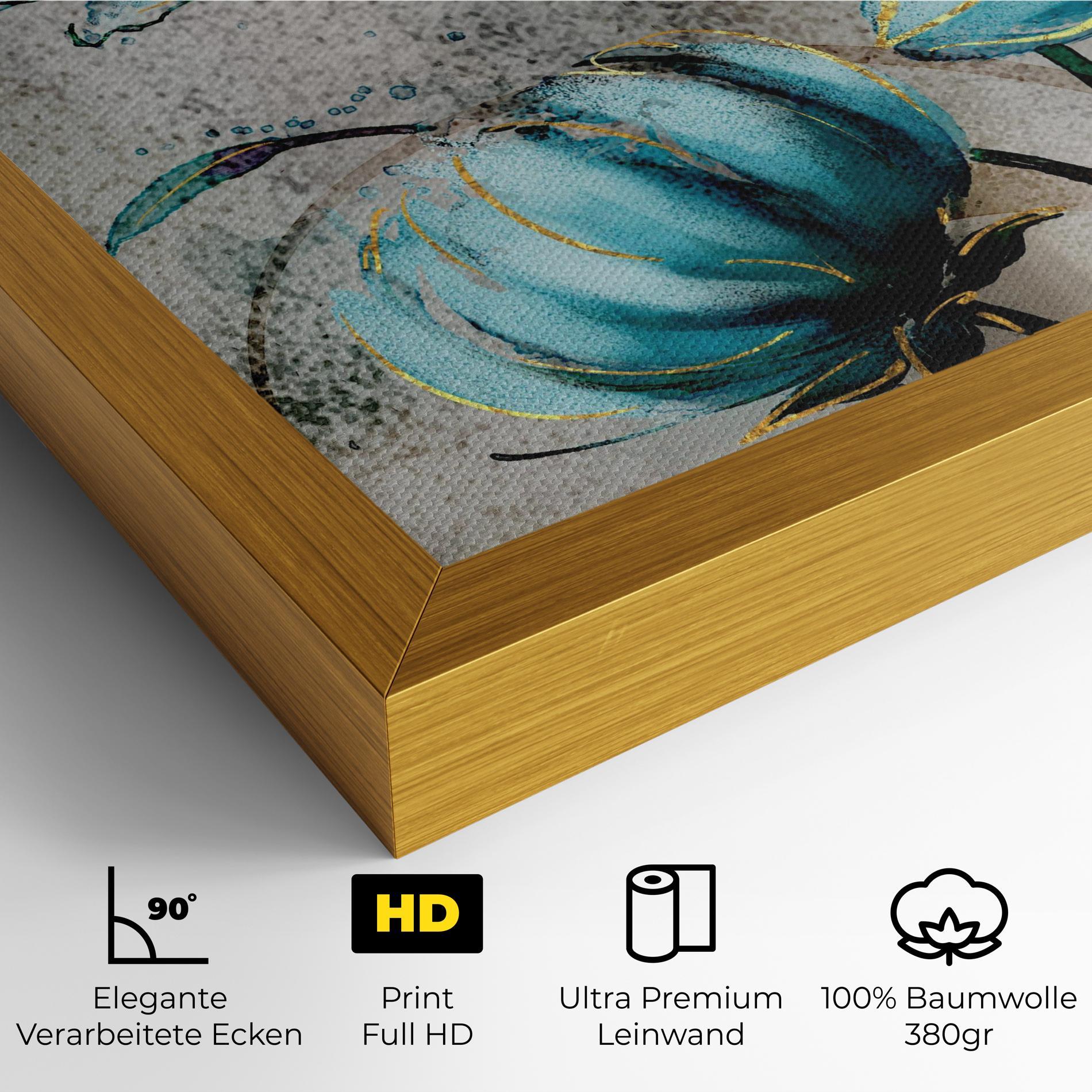 Leinwandbild Bujori Albastri mockup 4