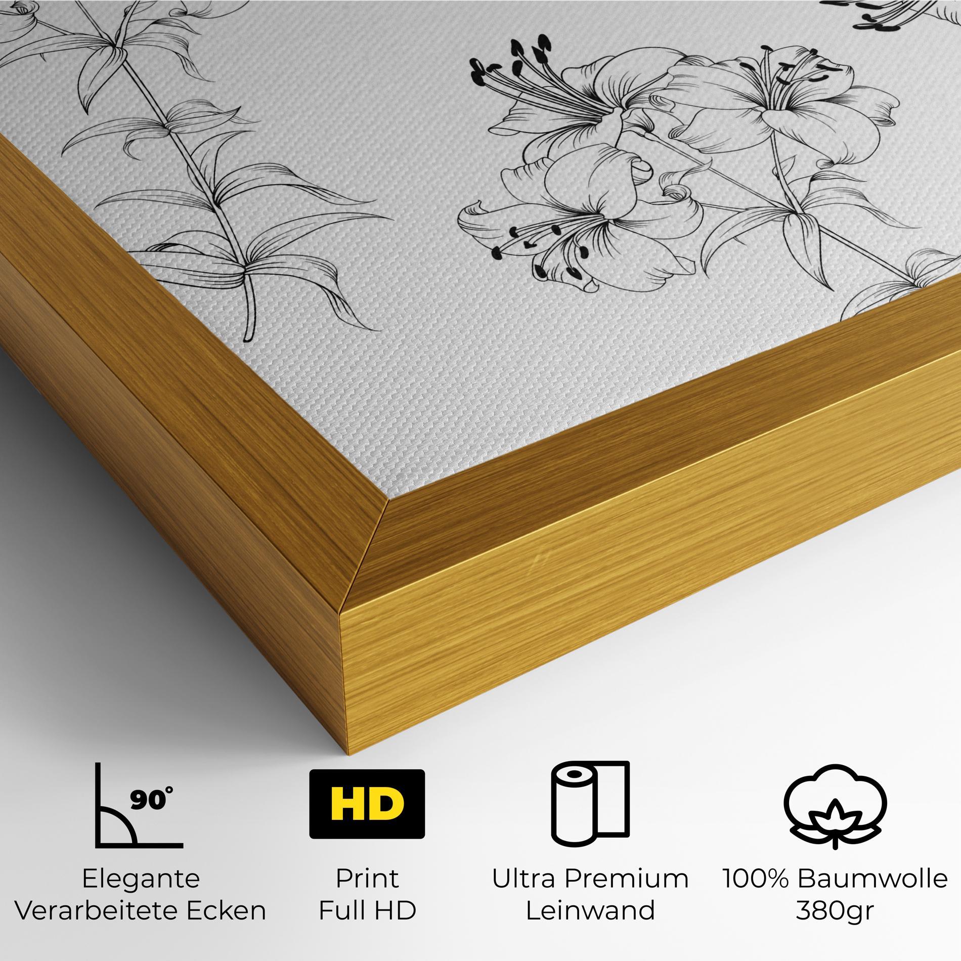 Leinwandbild Flower Pattern mockup 4