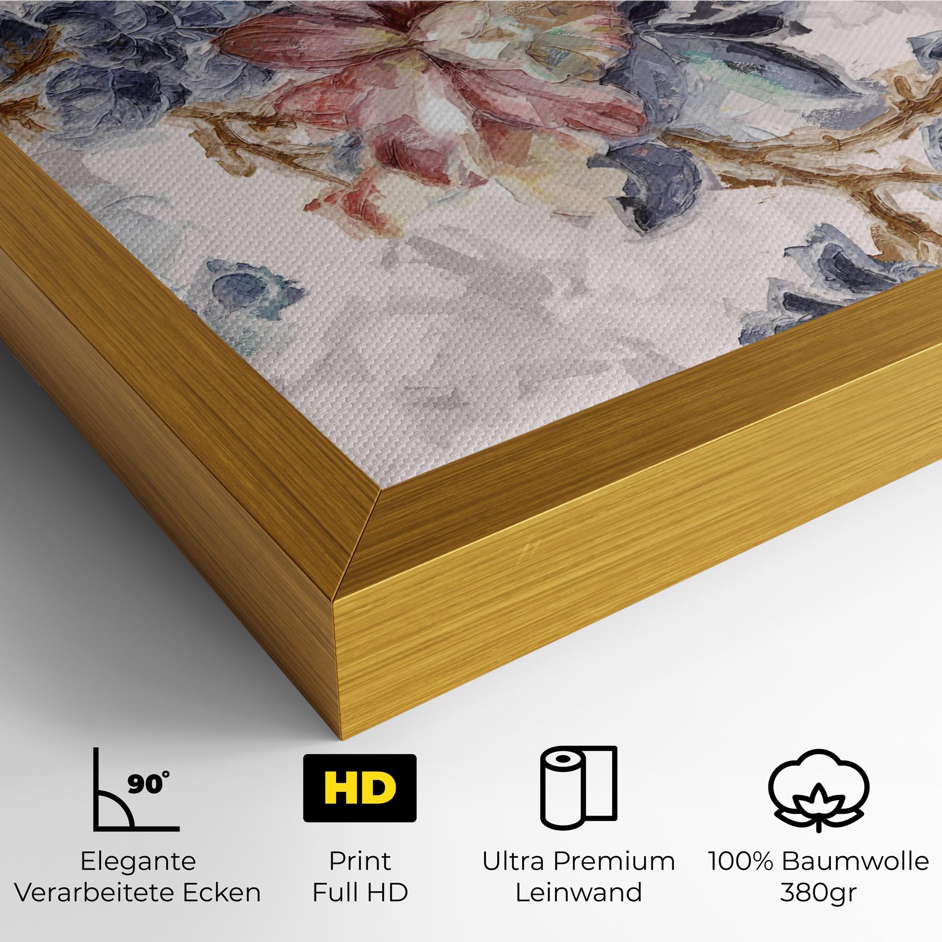 Leinwandbild Painted Flowers mockup 4