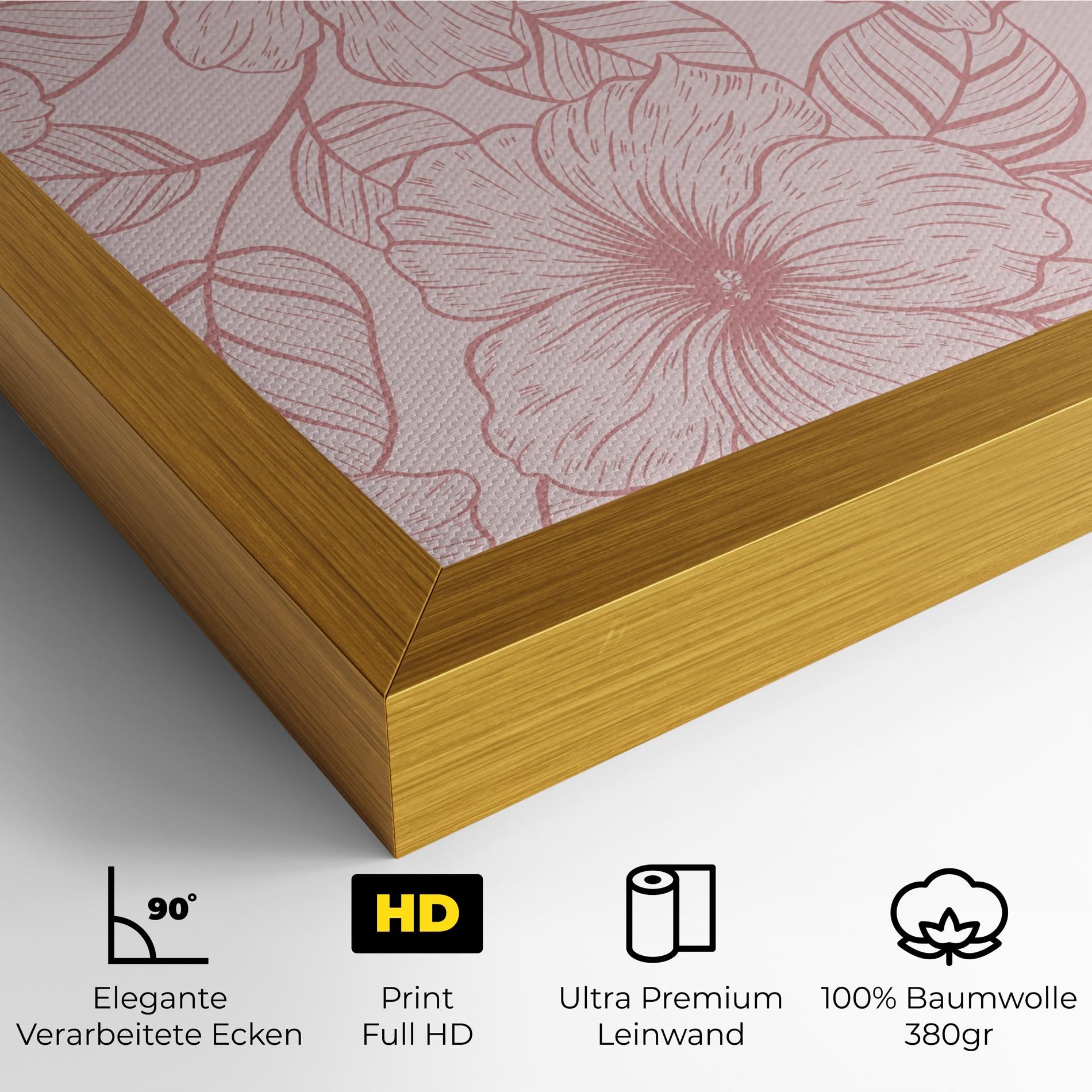 Pink Line Flower mockup 4