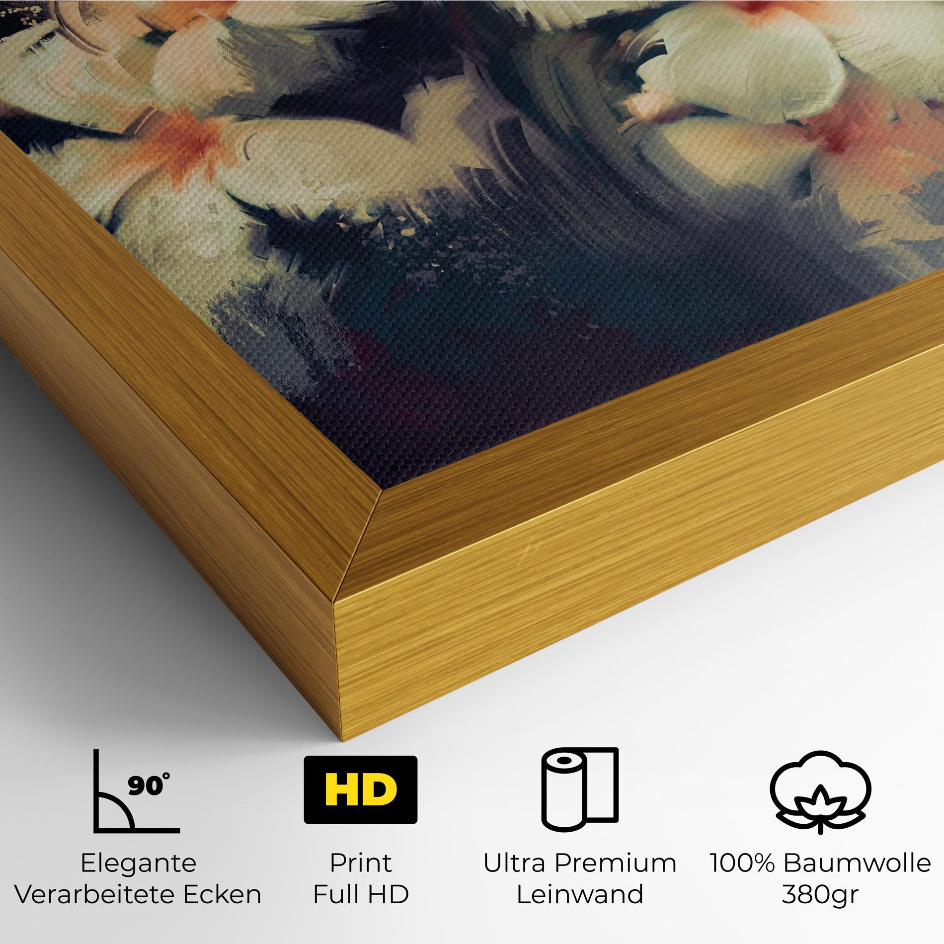 Leinwandbild White Lilys mockup 4