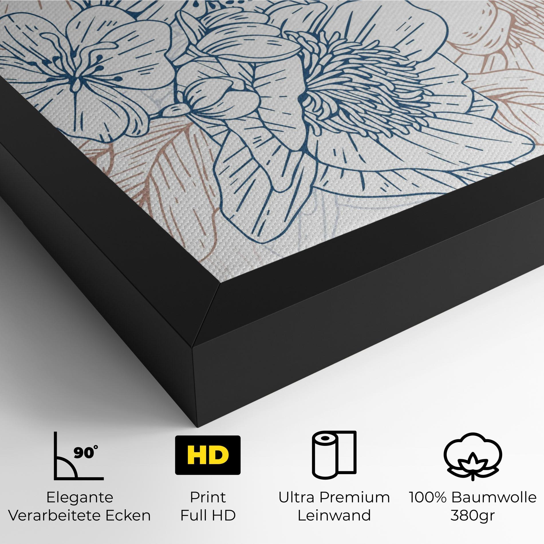 Leinwandbild Blue Cream Line mockup 4