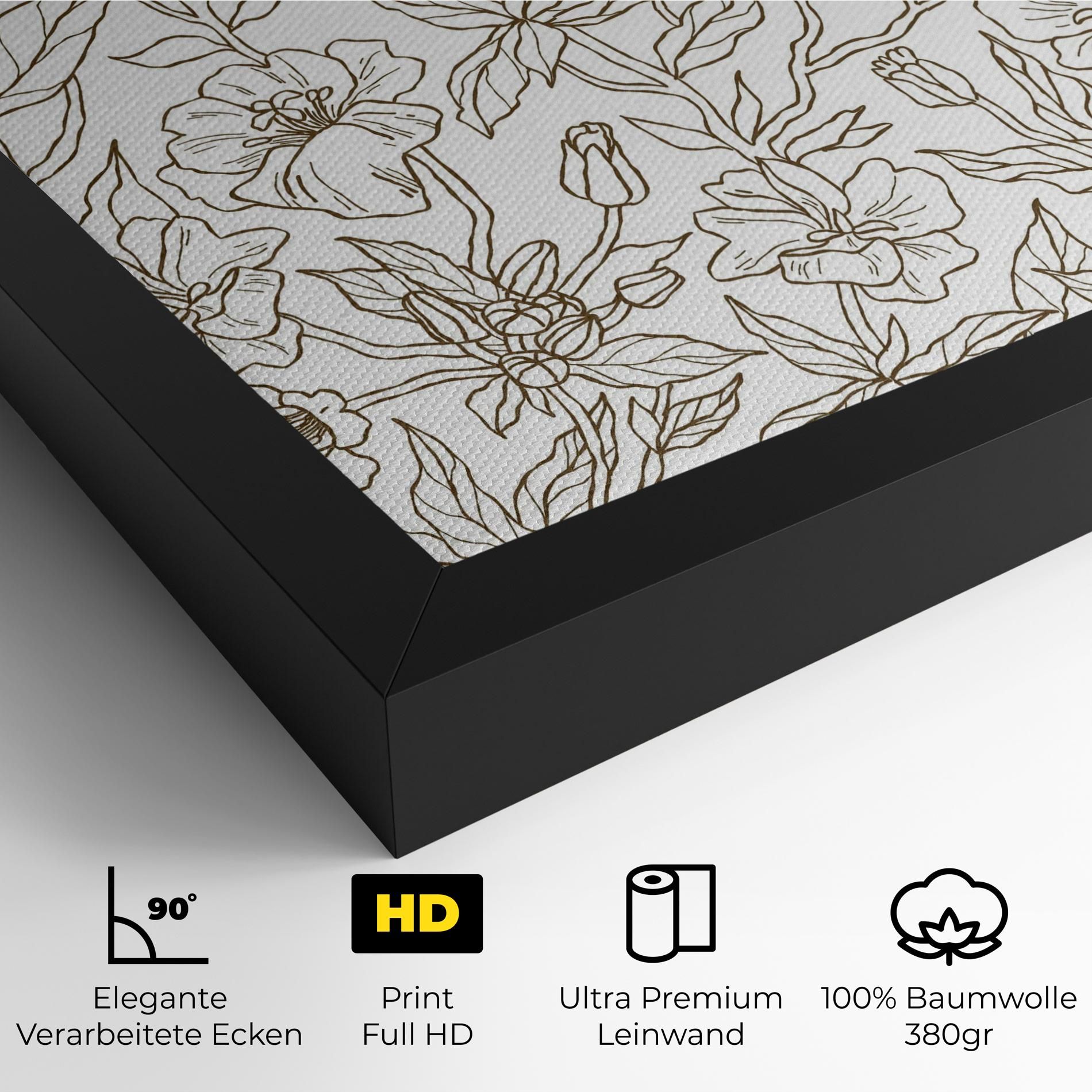 Cream Line Flowers mockup 4