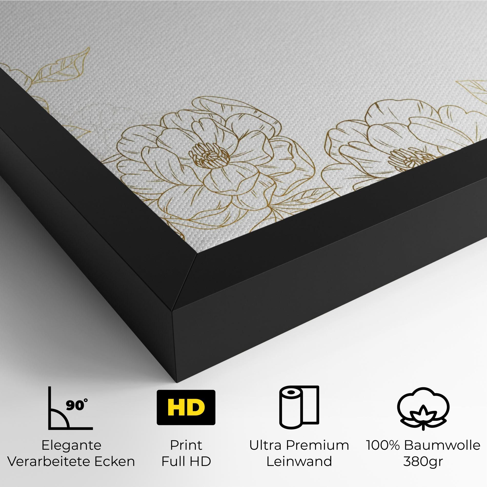 Flower Gold Line mockup 4