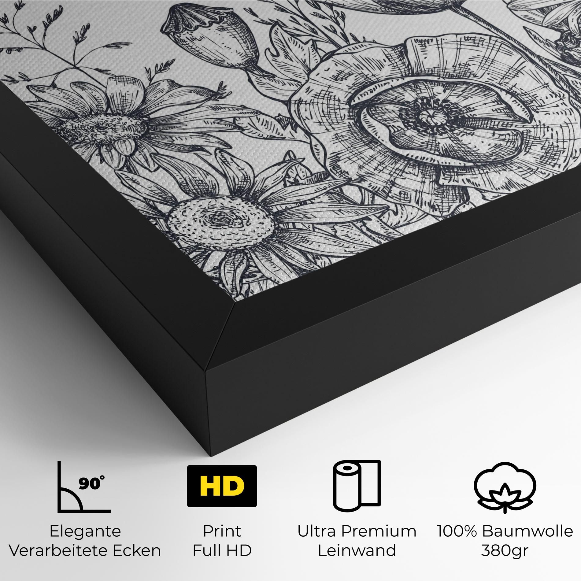 Flower Grey Line mockup 4