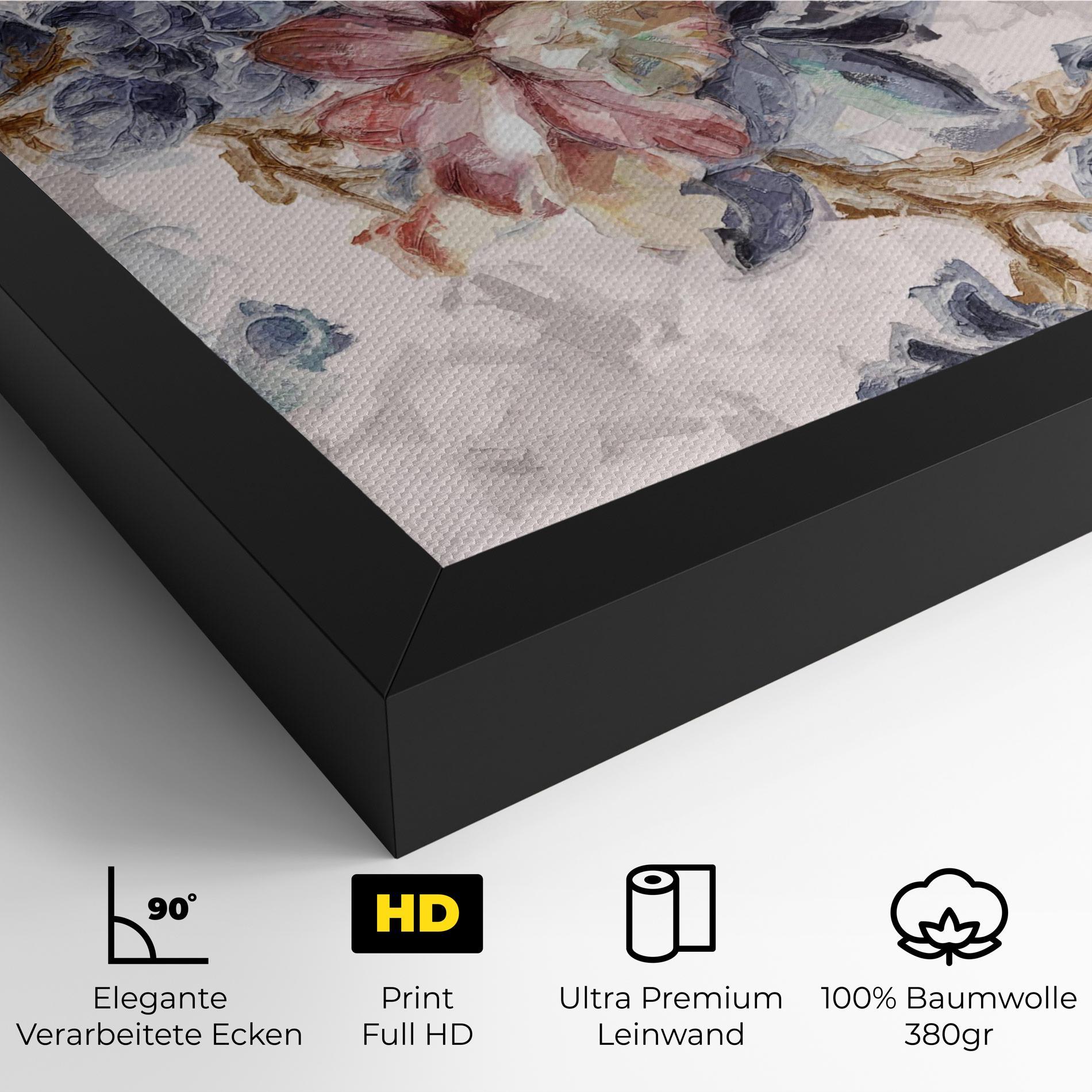 Leinwandbild Painted Flowers mockup 4