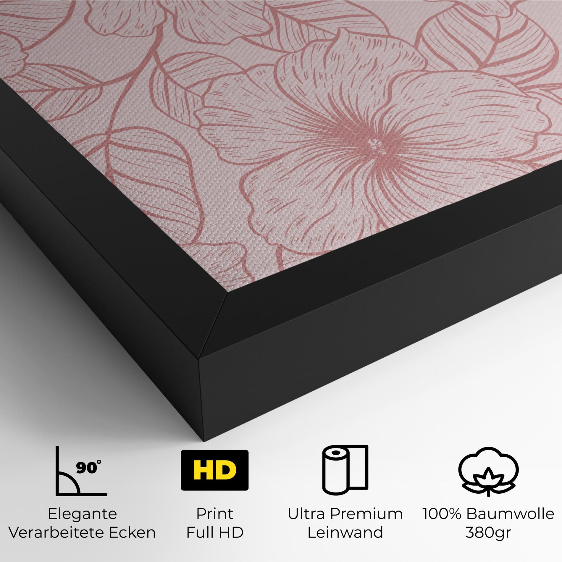 Pink Line Flower mockup 4