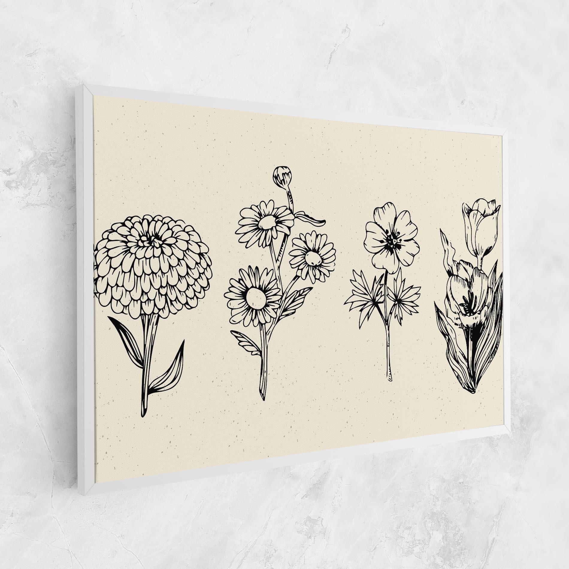 Leinwandbild Black Line Cream mockup 1