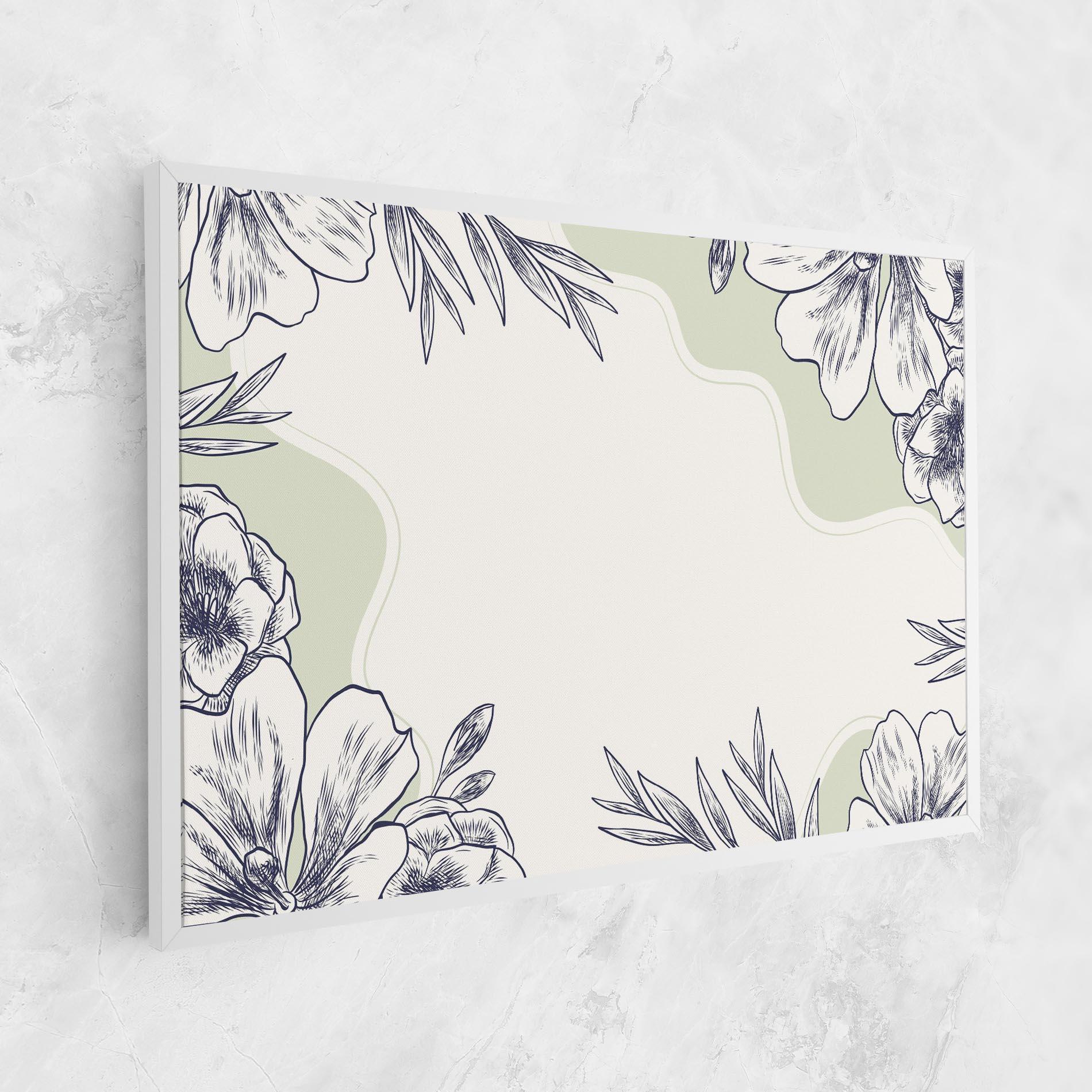 Leinwandbild Blue Line Green mockup 1