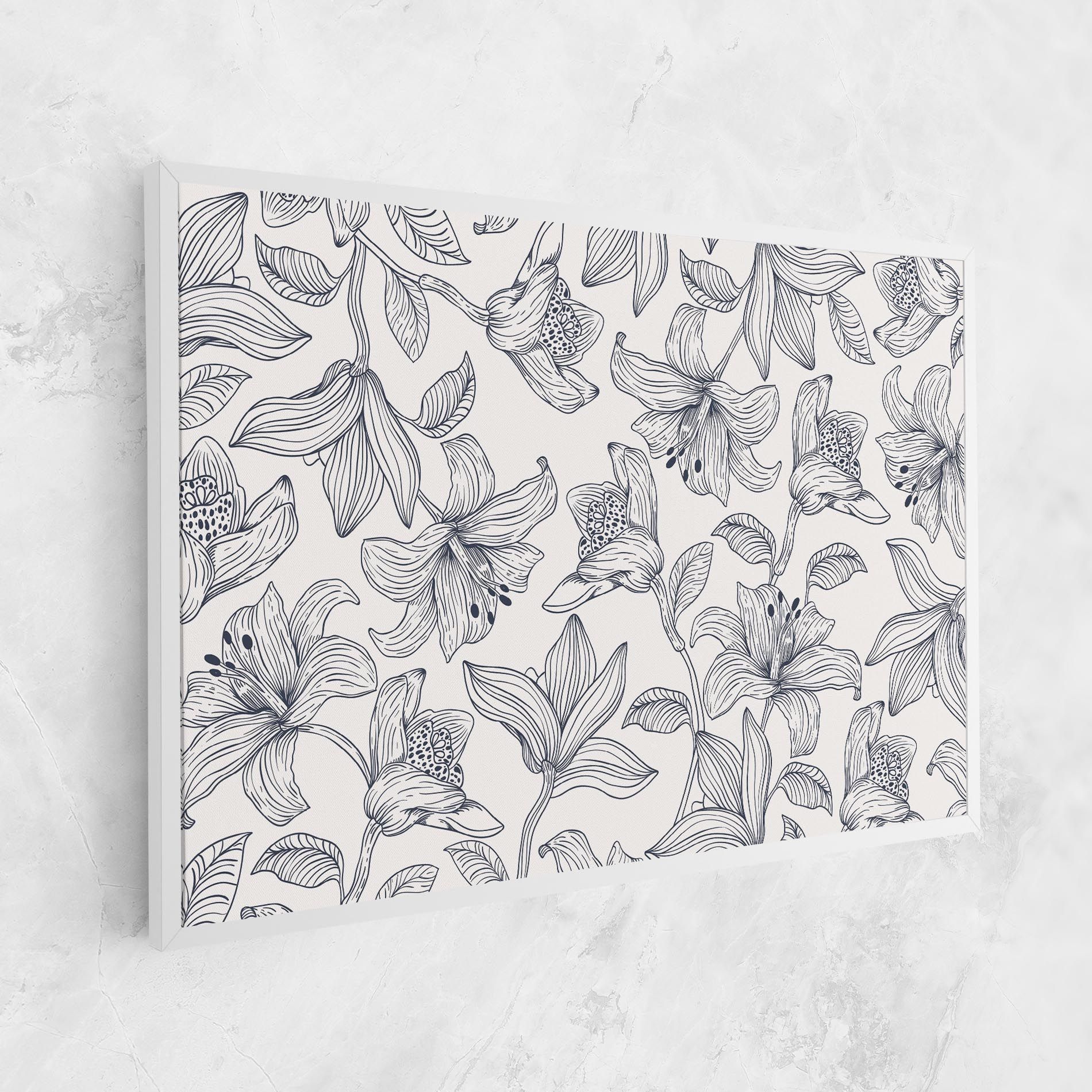 Blue Patern Flower mockup 1