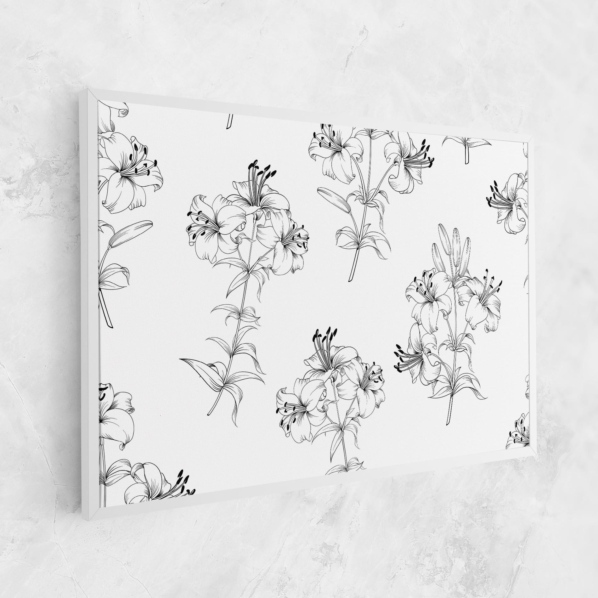 Leinwandbild Flower Pattern mockup 1