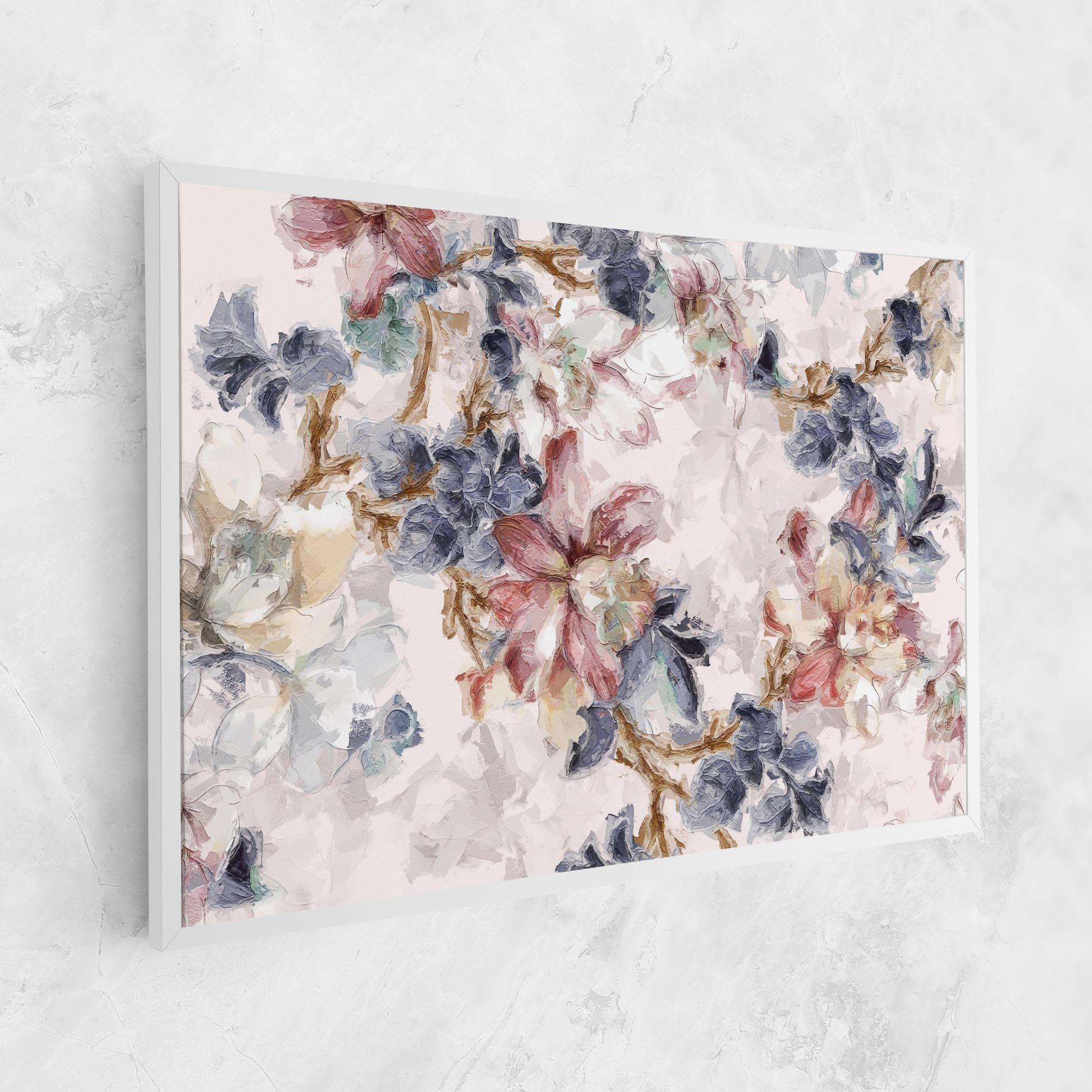 Leinwandbild Painted Flowers mockup 1