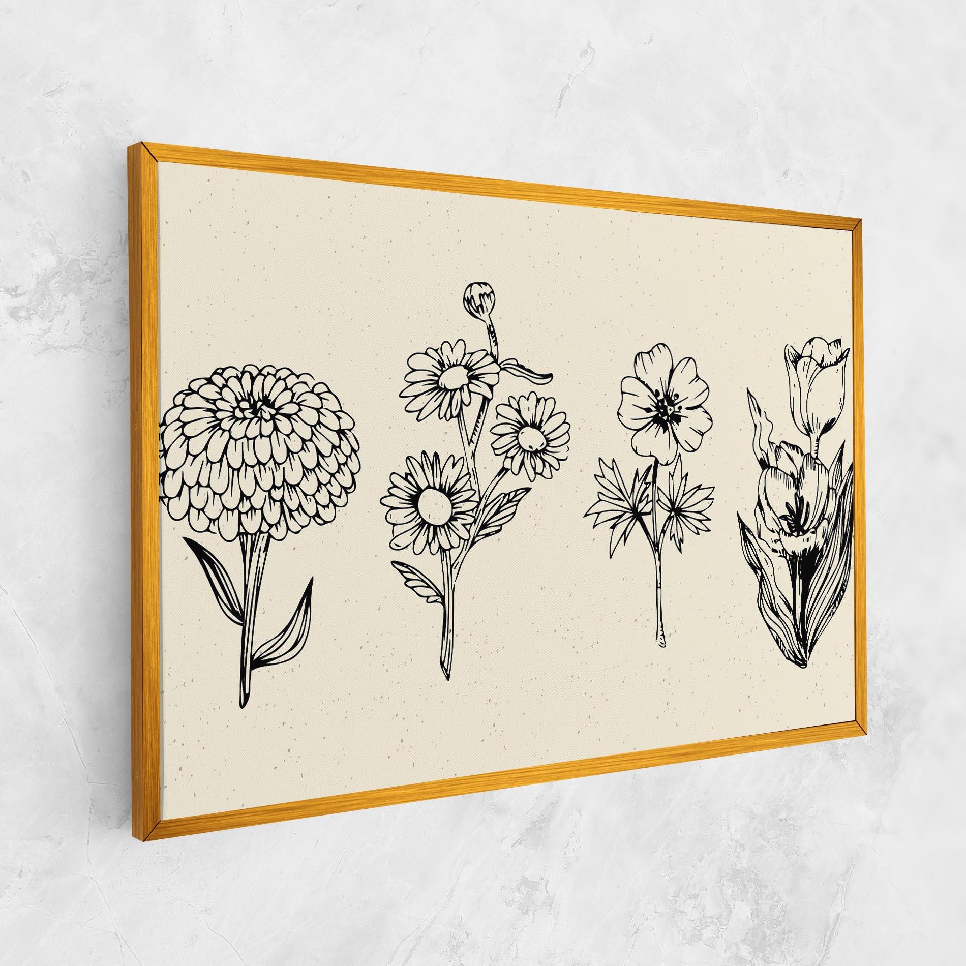 Leinwandbild Black Line Cream mockup 1