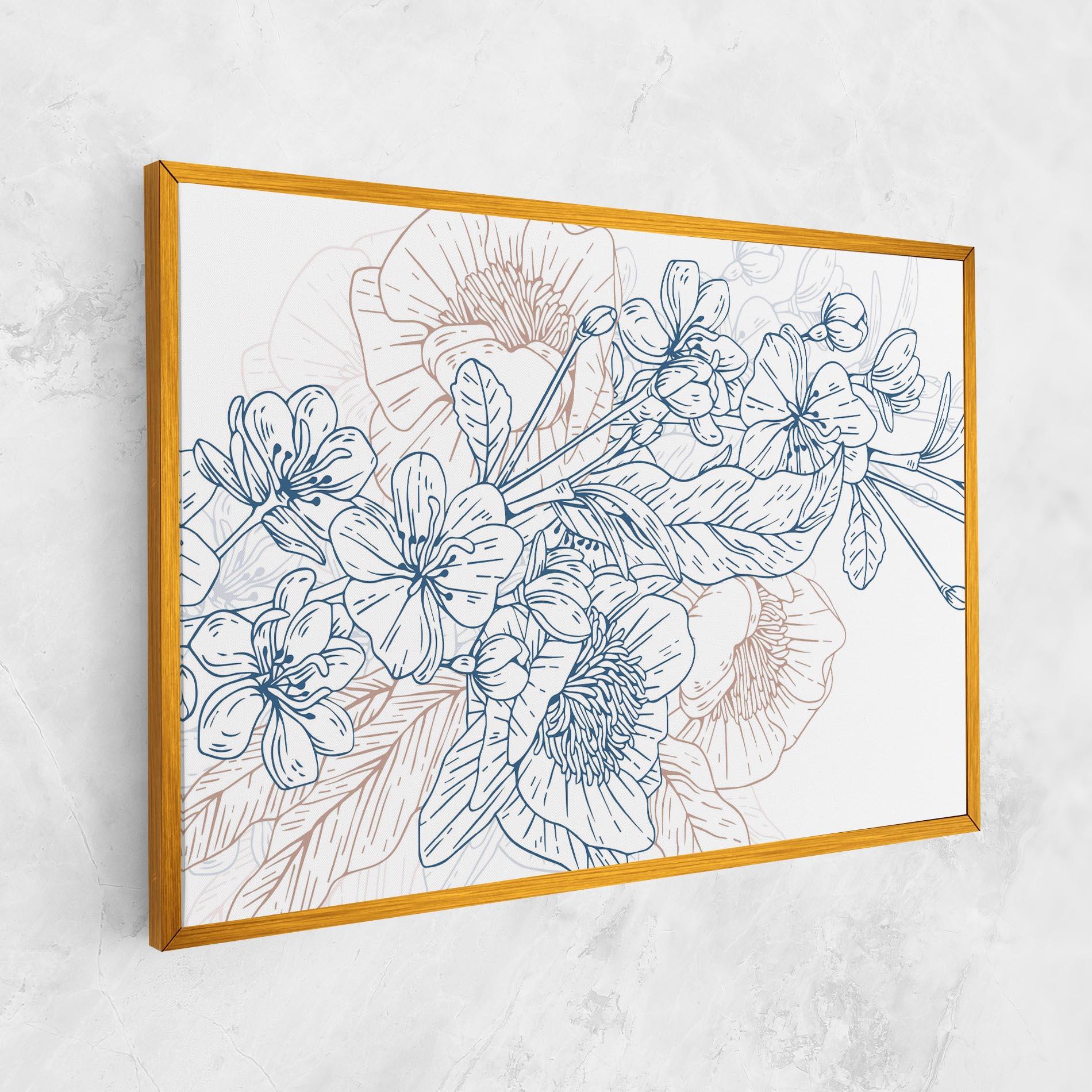 Leinwandbild Blue Cream Line mockup 1