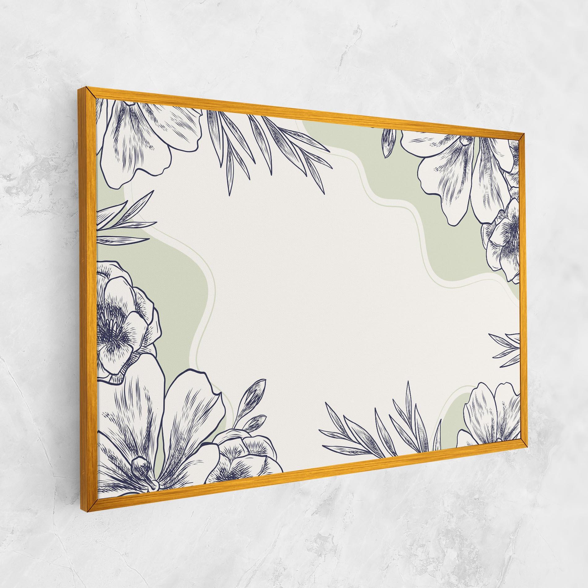 Leinwandbild Blue Line Green mockup 1