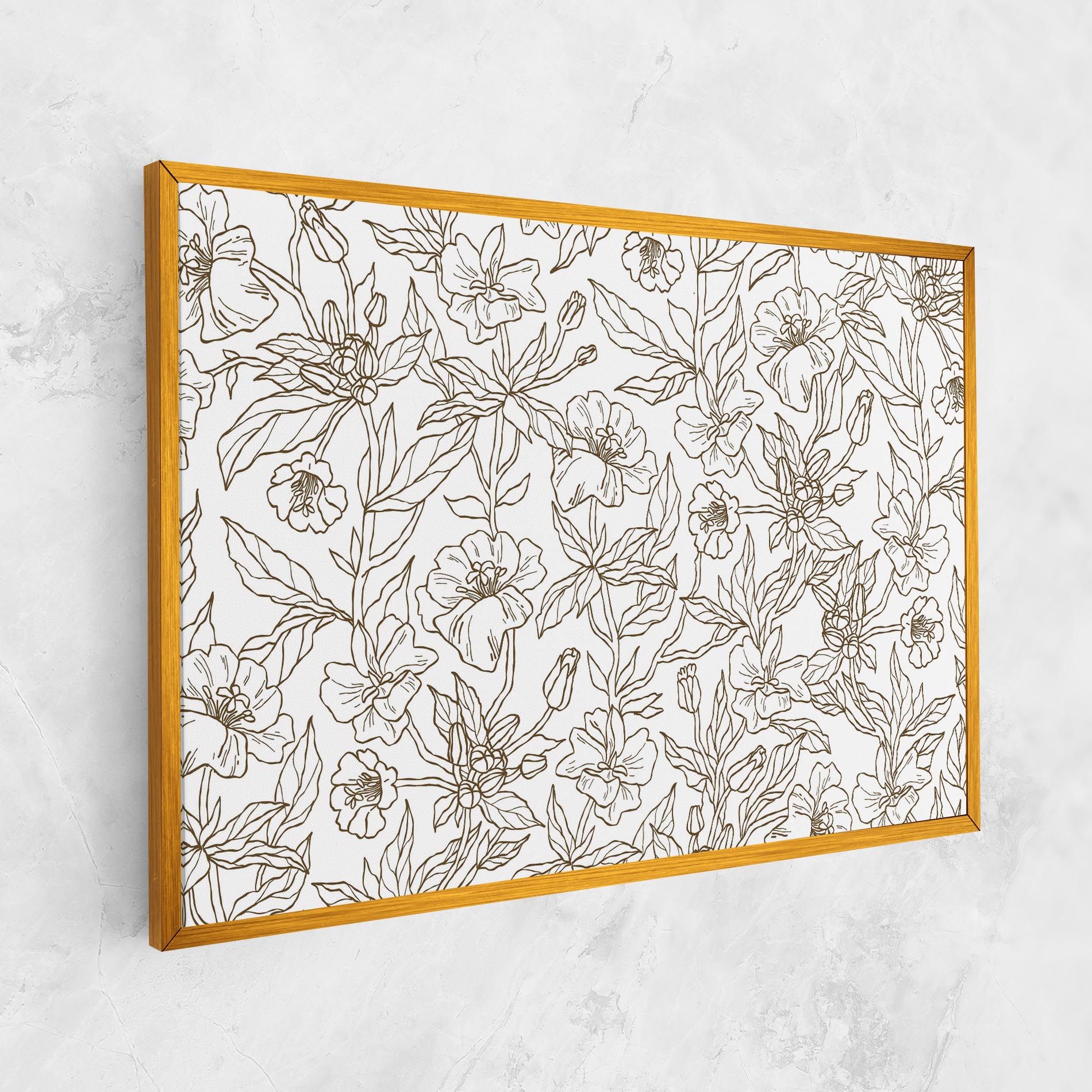 Cream Line Flowers mockup 1