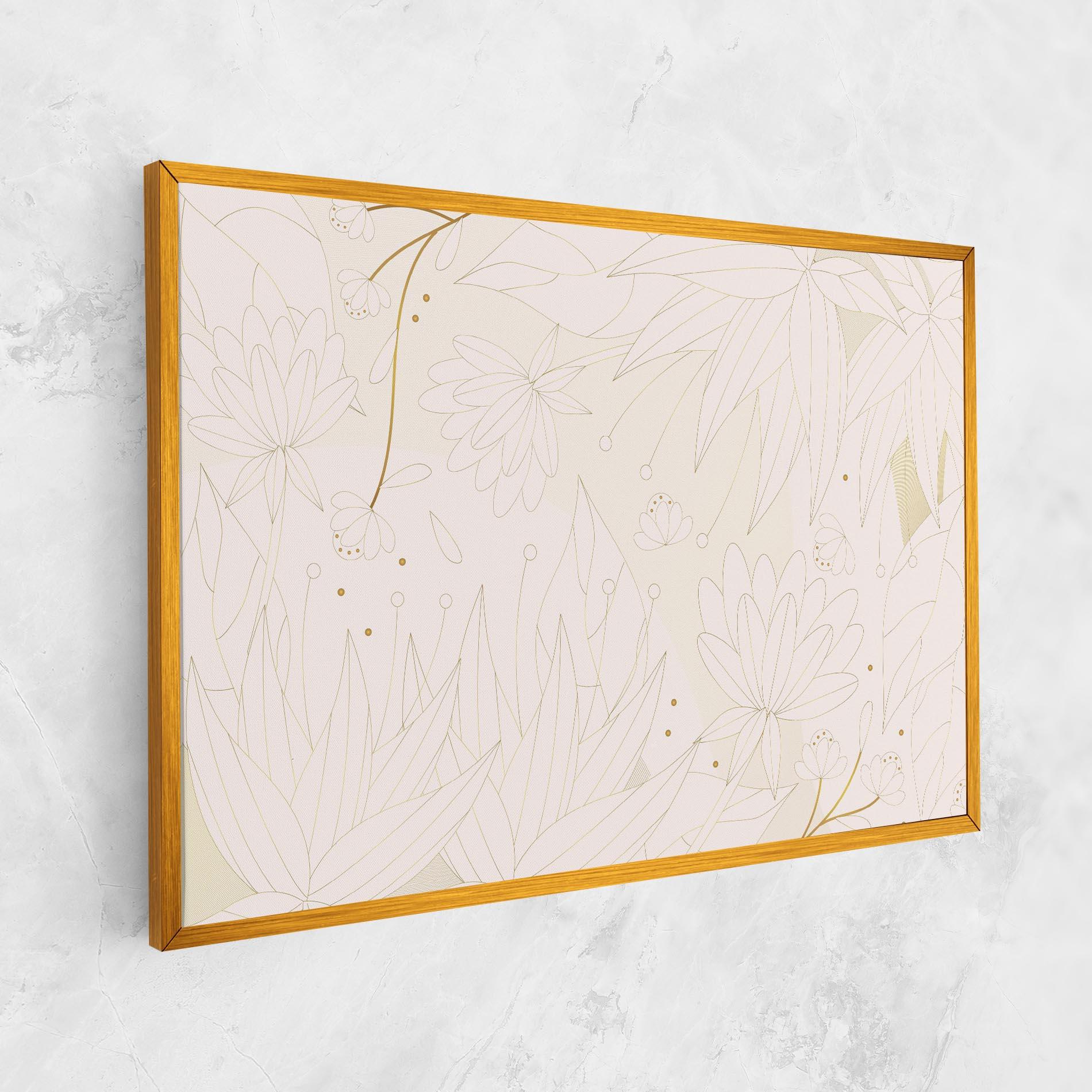 Leinwandbild Flower Cream Line mockup 1