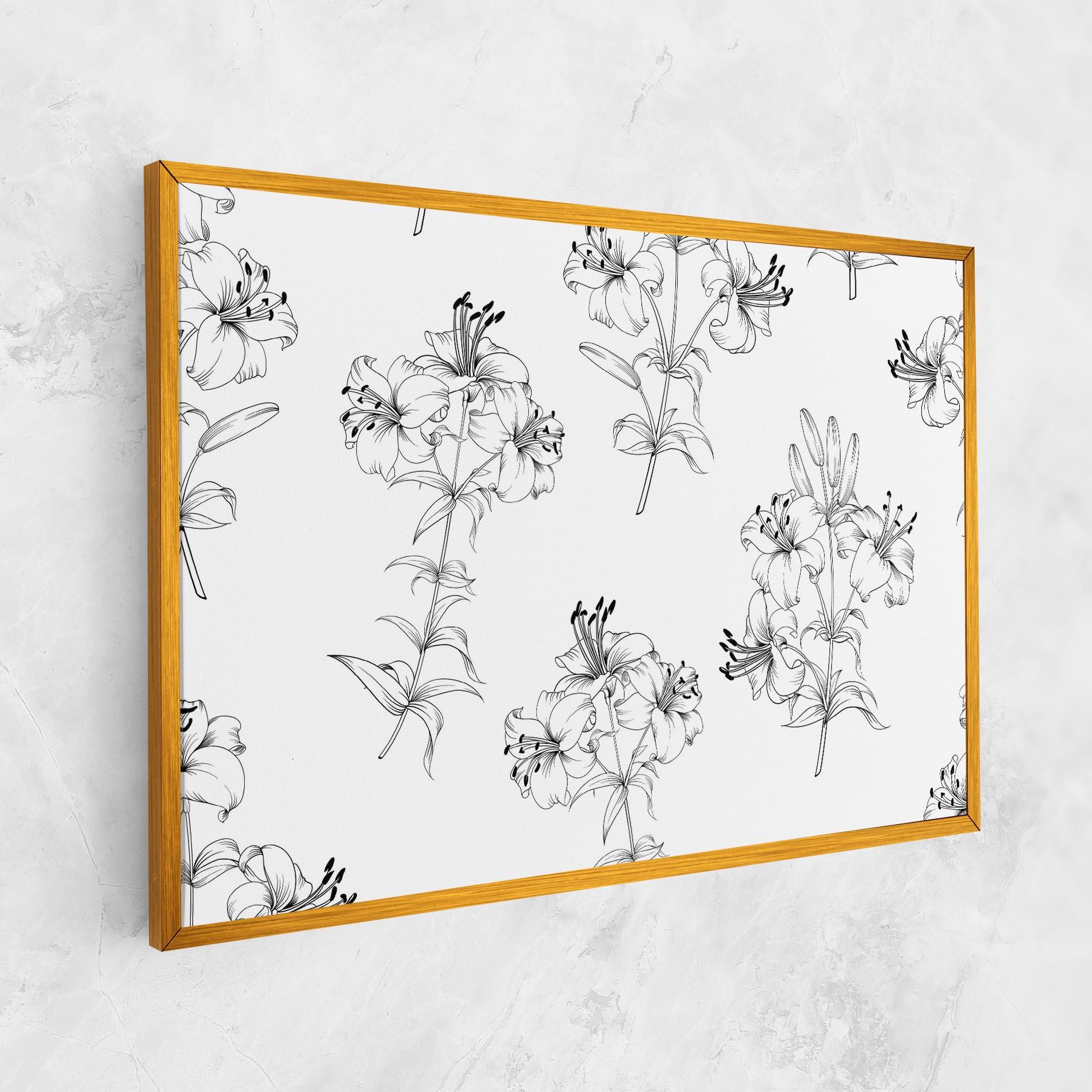 Leinwandbild Flower Pattern mockup 1
