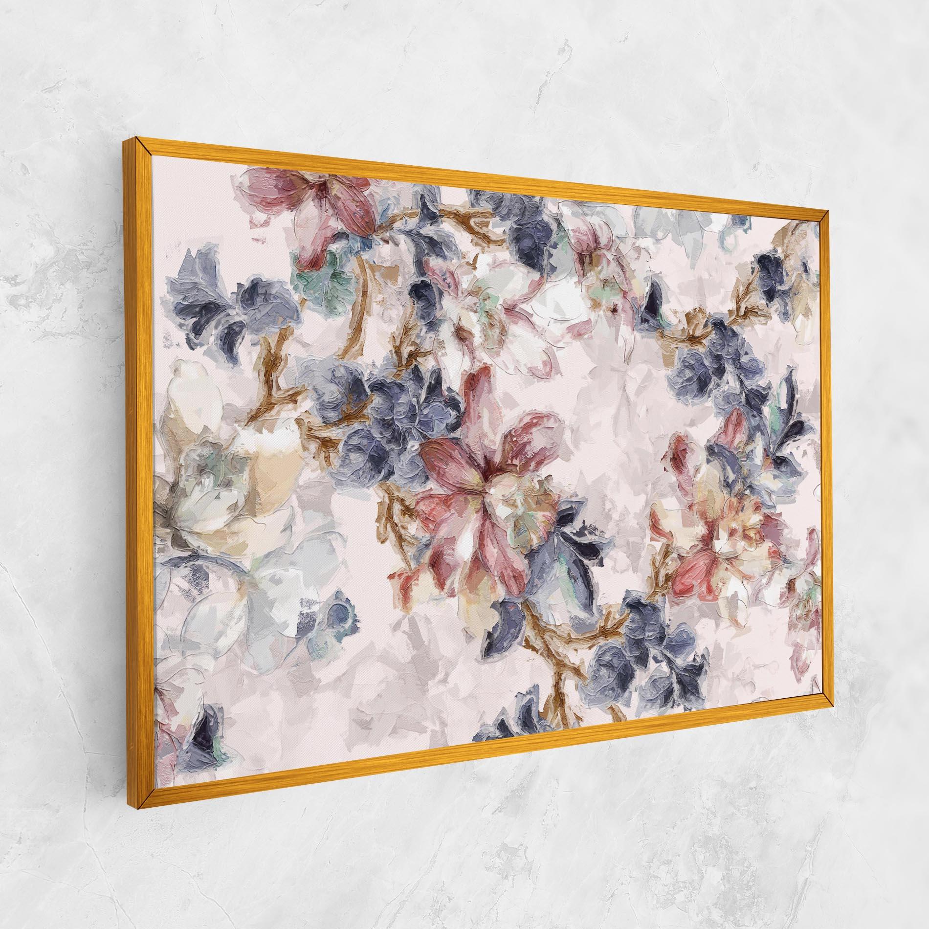 Leinwandbild Painted Flowers mockup 1