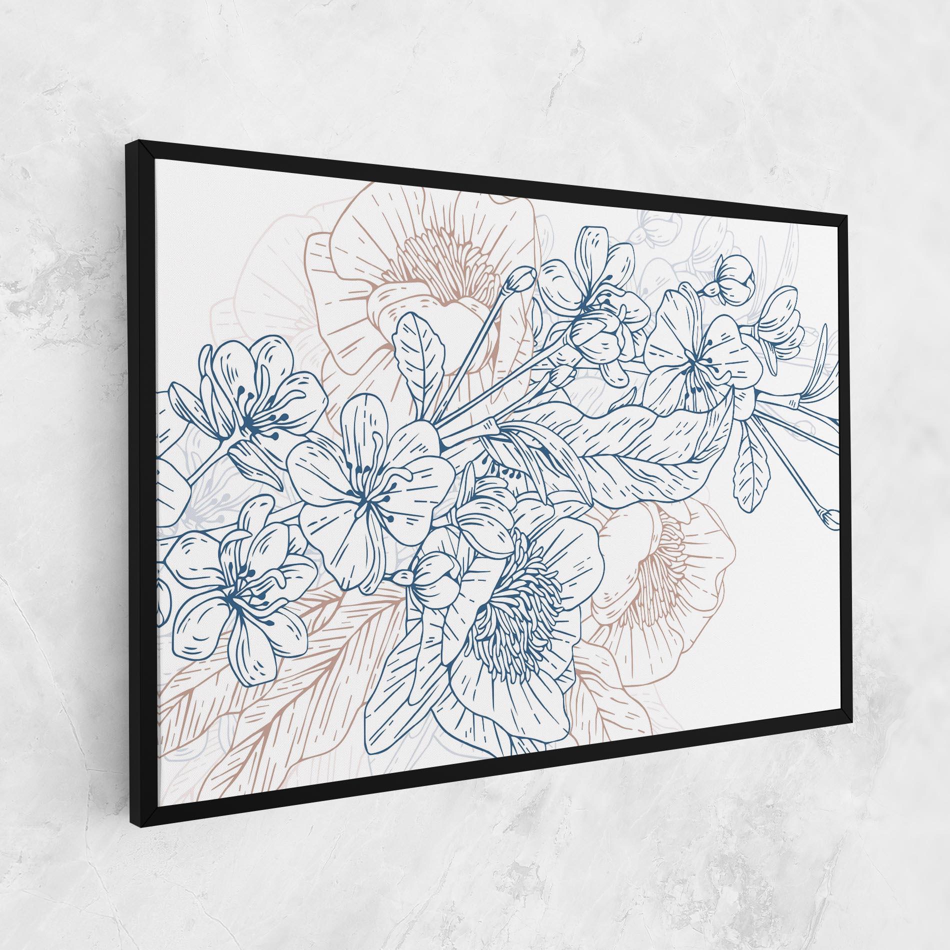 Leinwandbild Blue Cream Line mockup 1