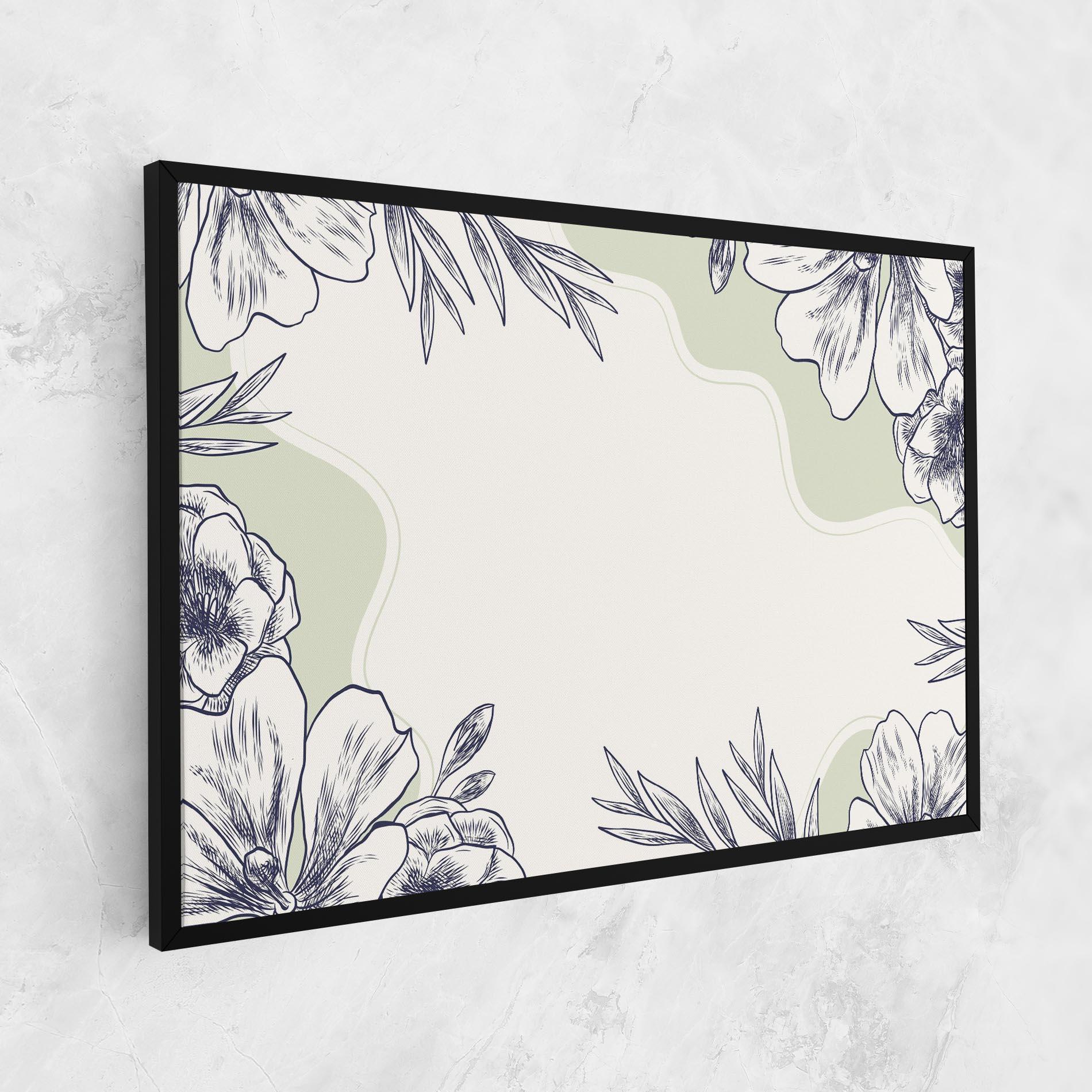 Leinwandbild Blue Line Green mockup 1