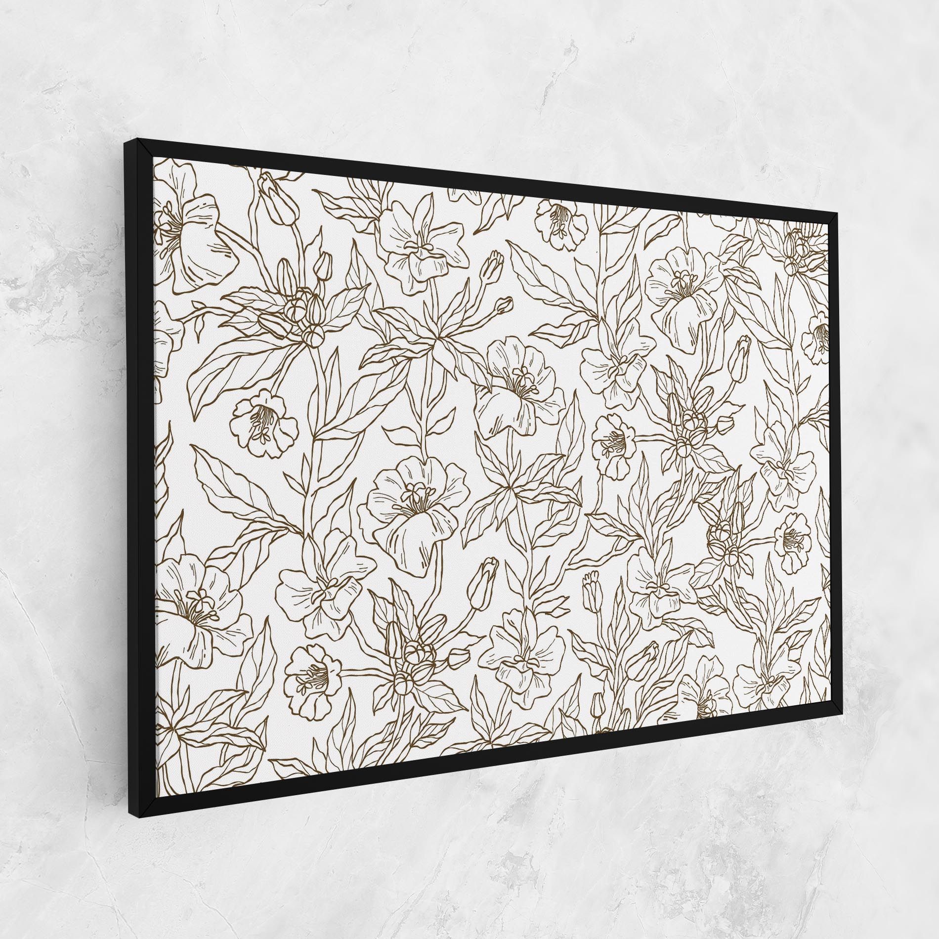Cream Line Flowers mockup 1