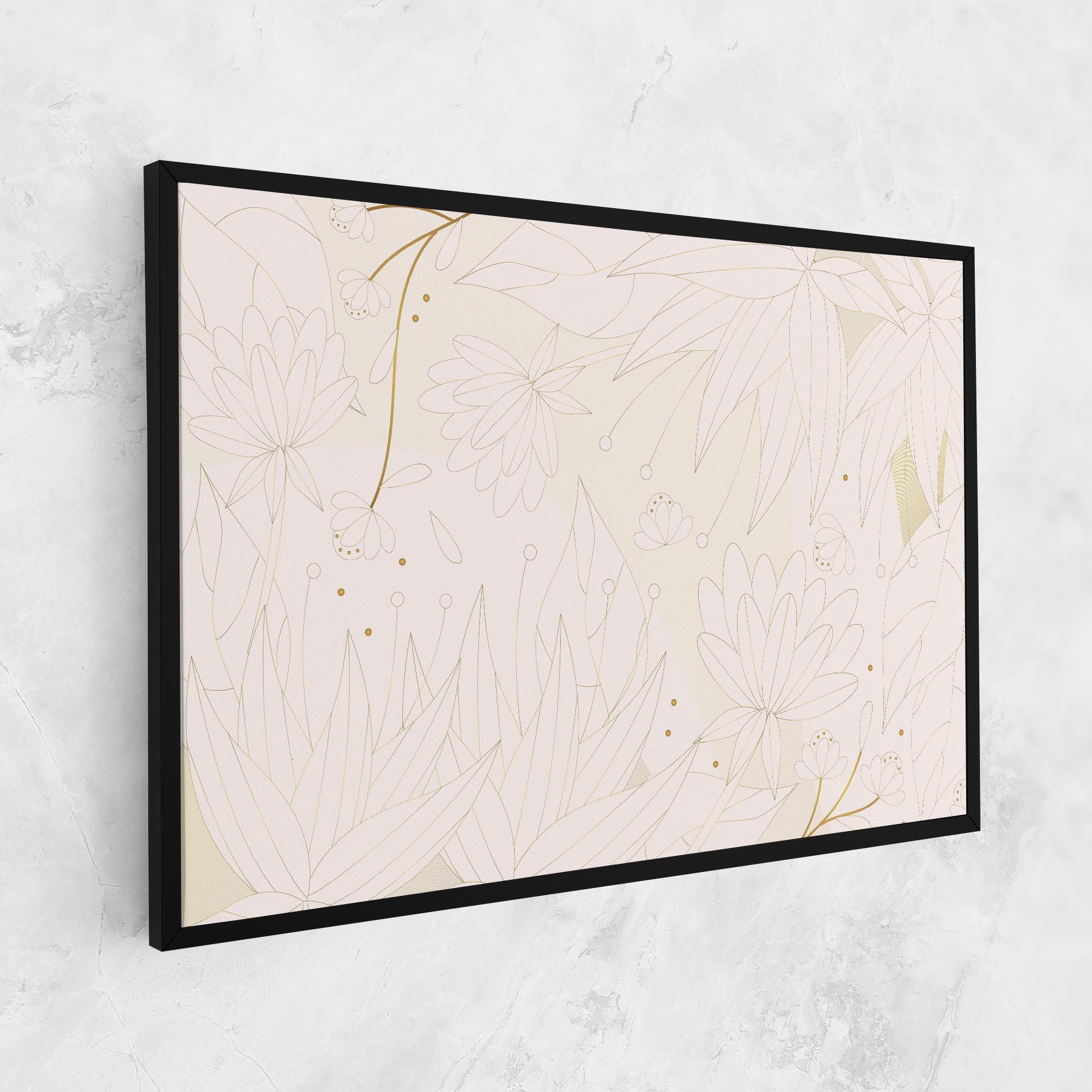 Leinwandbild Flower Cream Line mockup 1