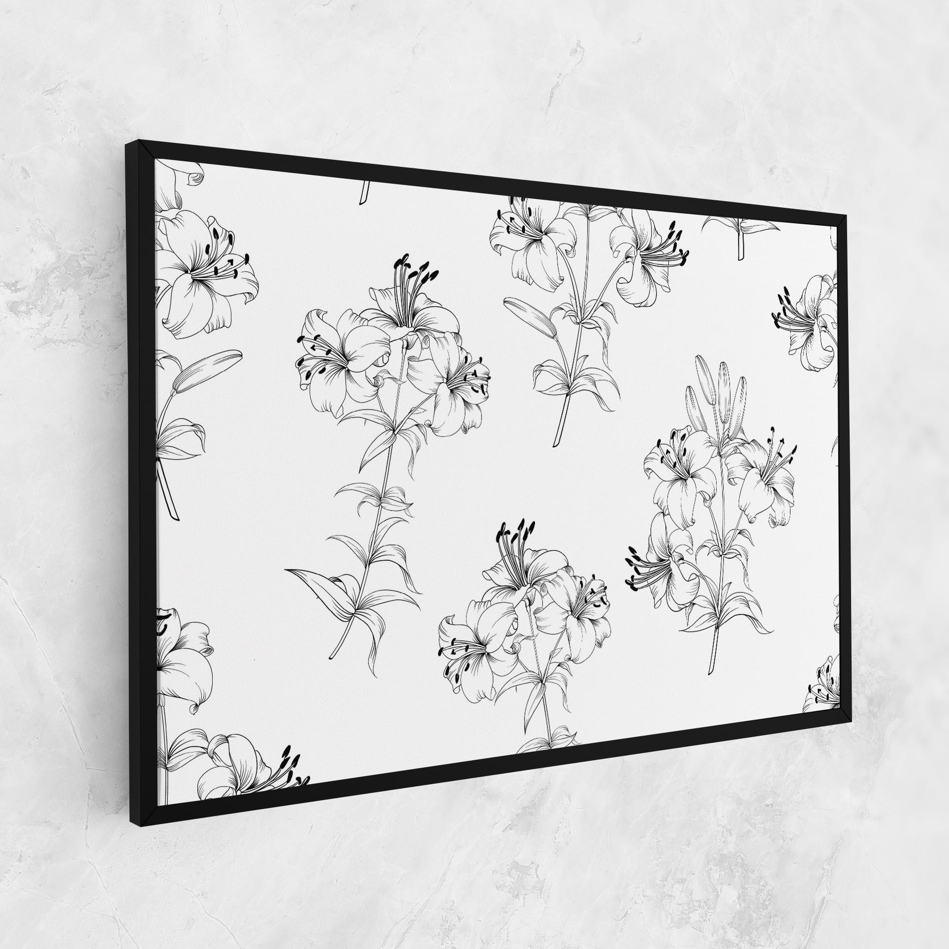 Leinwandbild Flower Pattern mockup 1