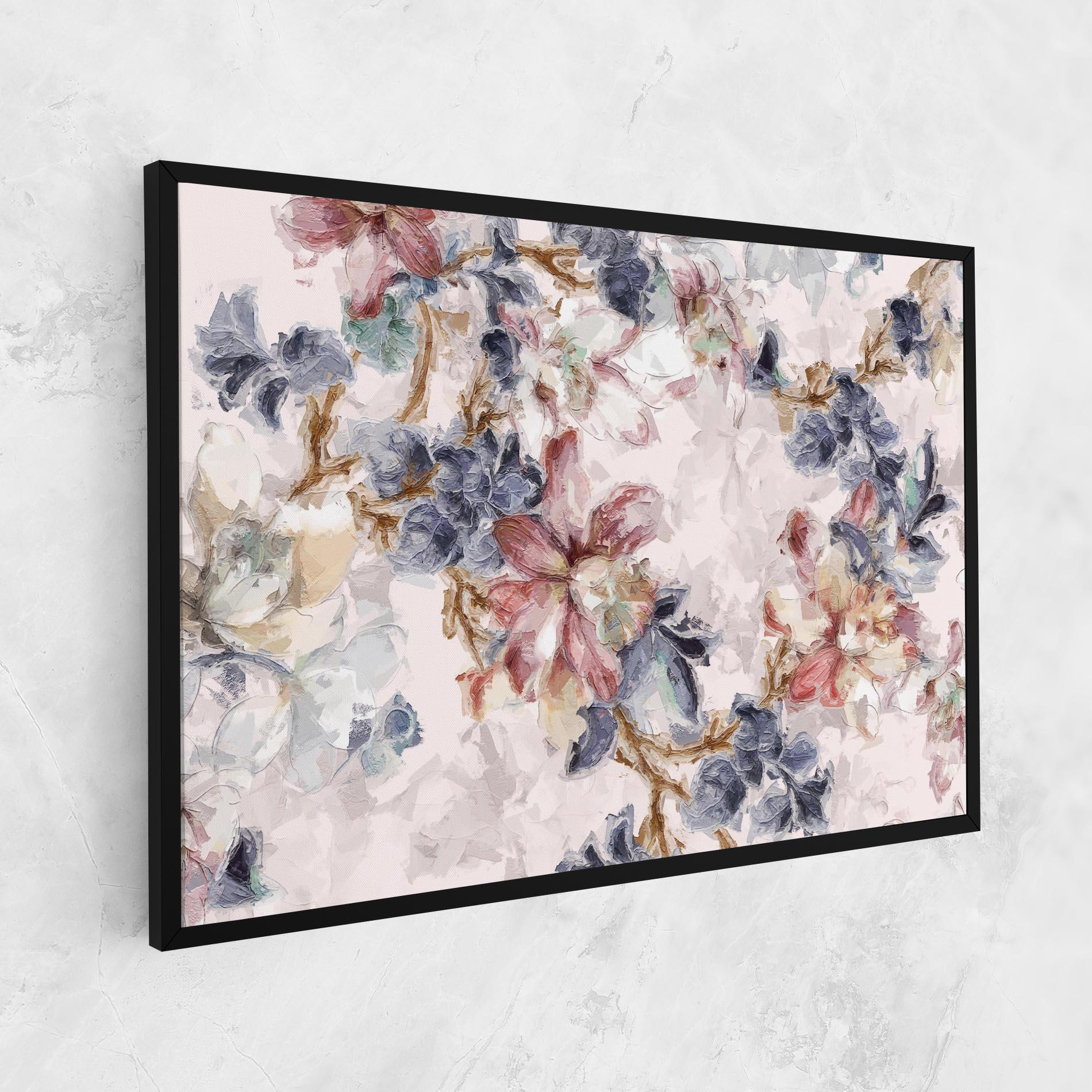Leinwandbild Painted Flowers mockup 1