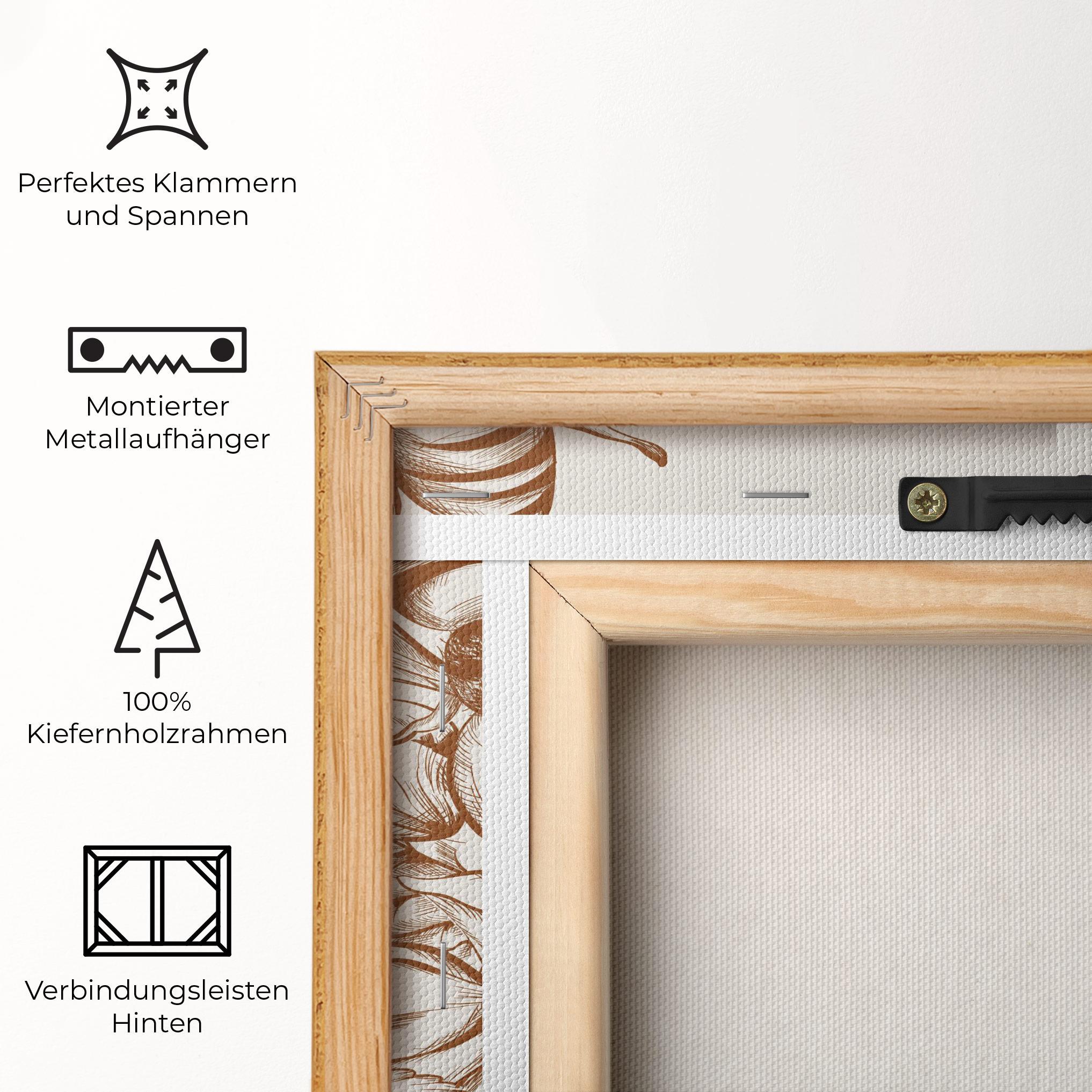 Leinwandbild Bee Flower Line mockup 5