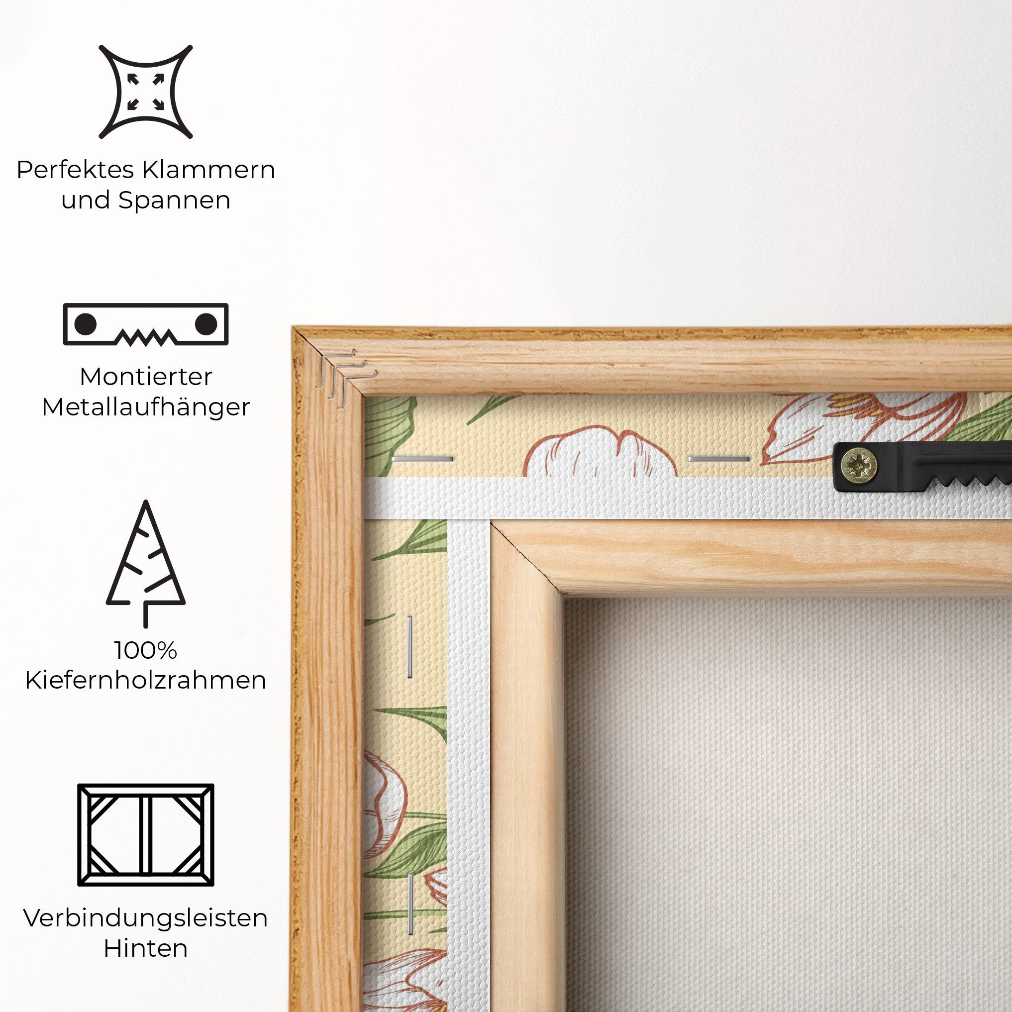 Leinwandbild Cream Flower White mockup 5