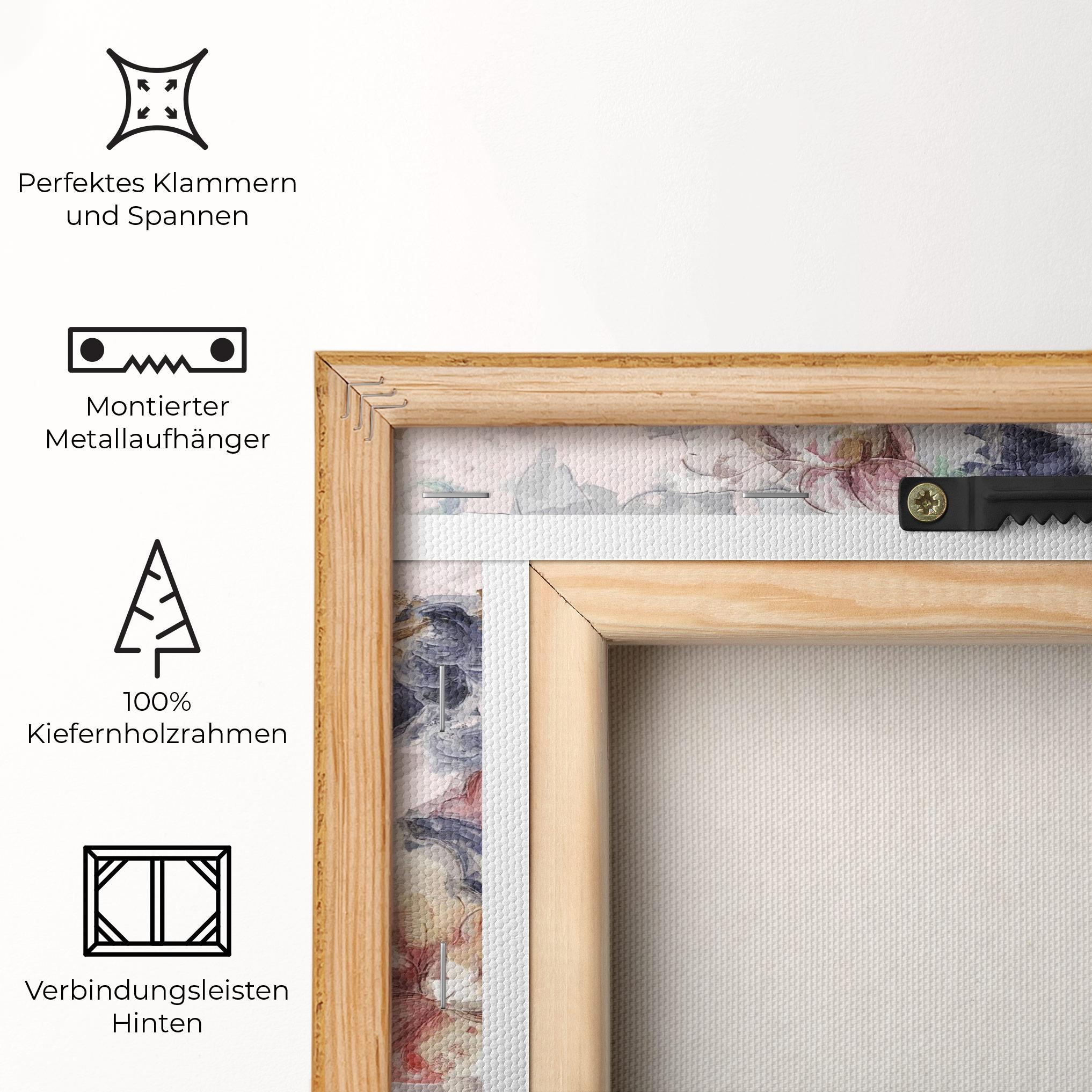 Leinwandbild Painted Flowers mockup 5