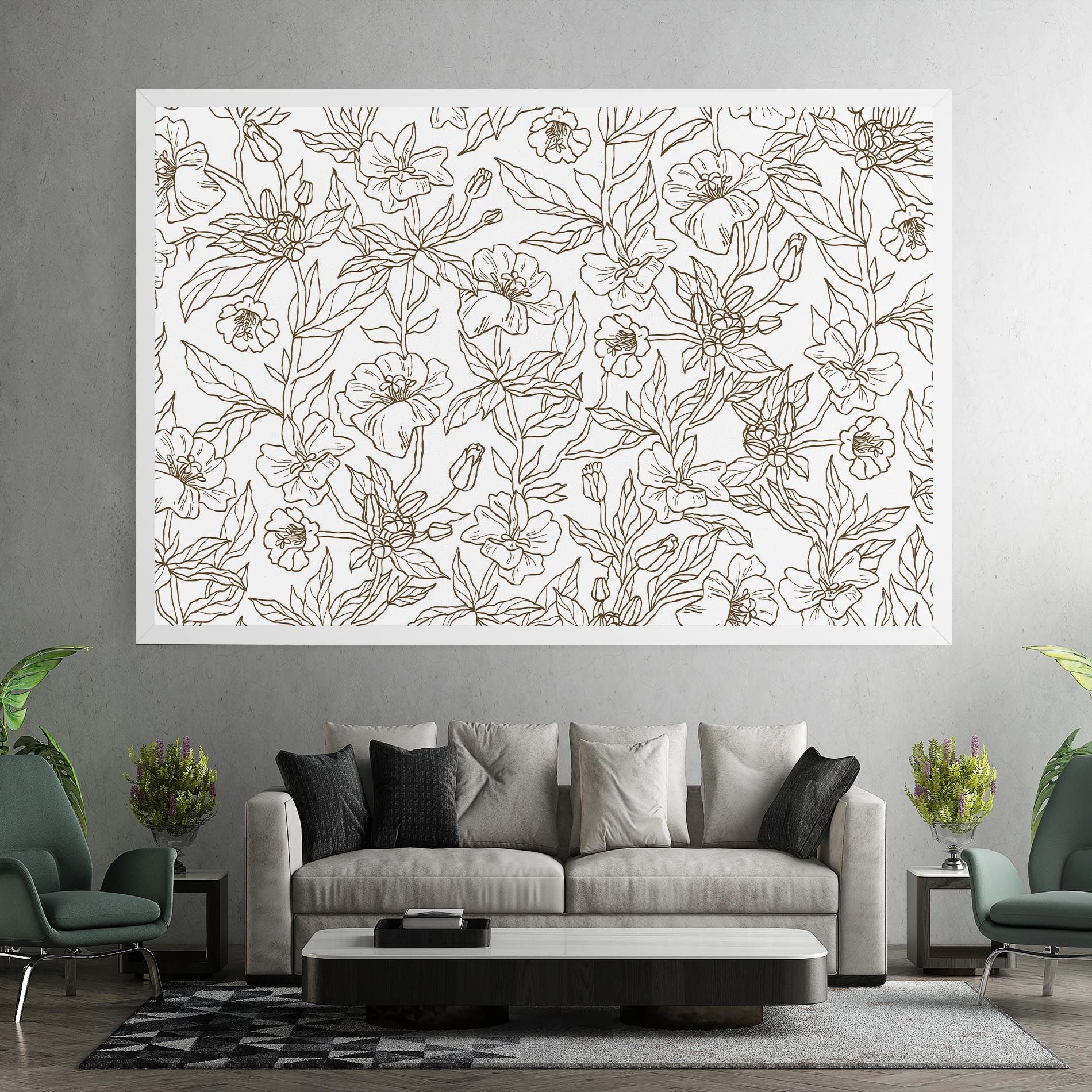 Cream Line Flowers mockup 7