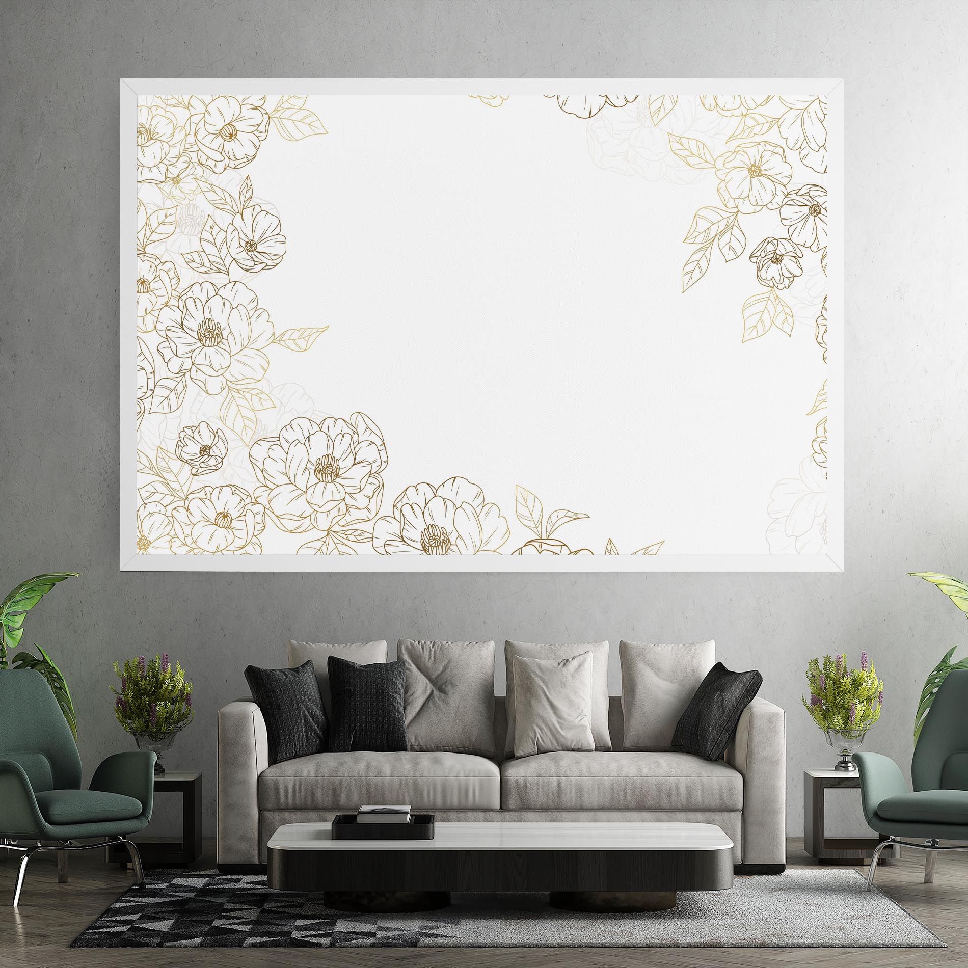 Flower Gold Line mockup 7