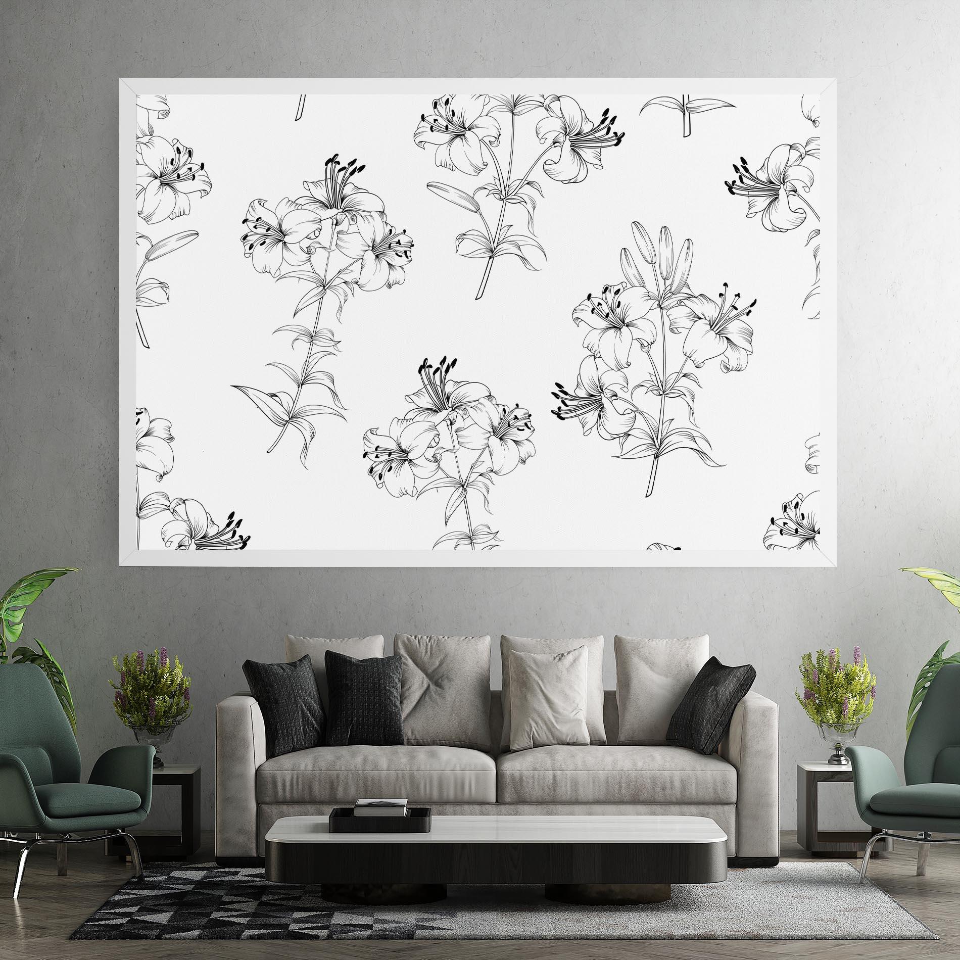 Leinwandbild Flower Pattern mockup 7