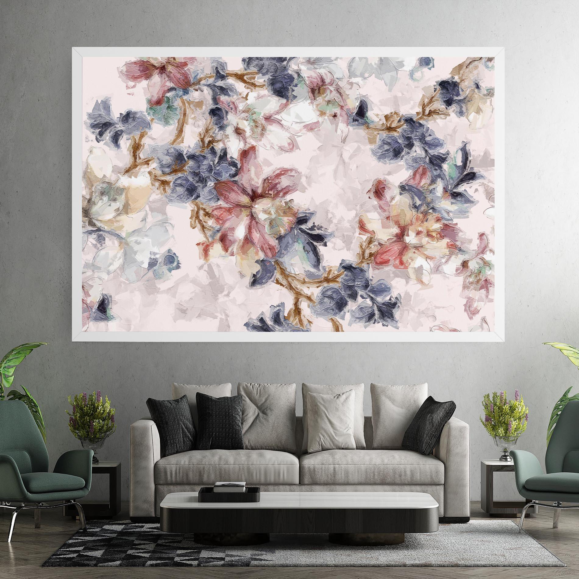 Leinwandbild Painted Flowers mockup 7