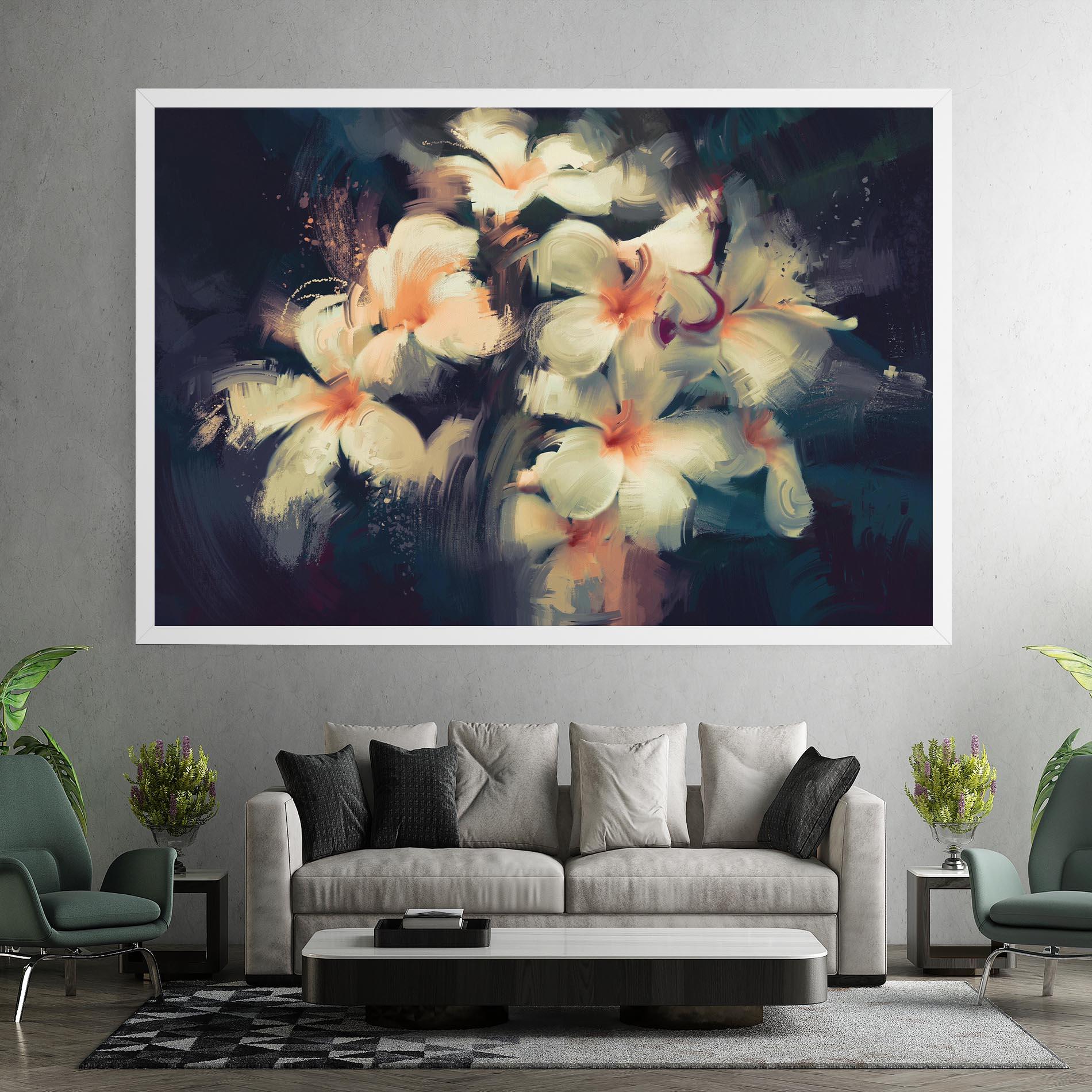 Leinwandbild White Lilys mockup 7