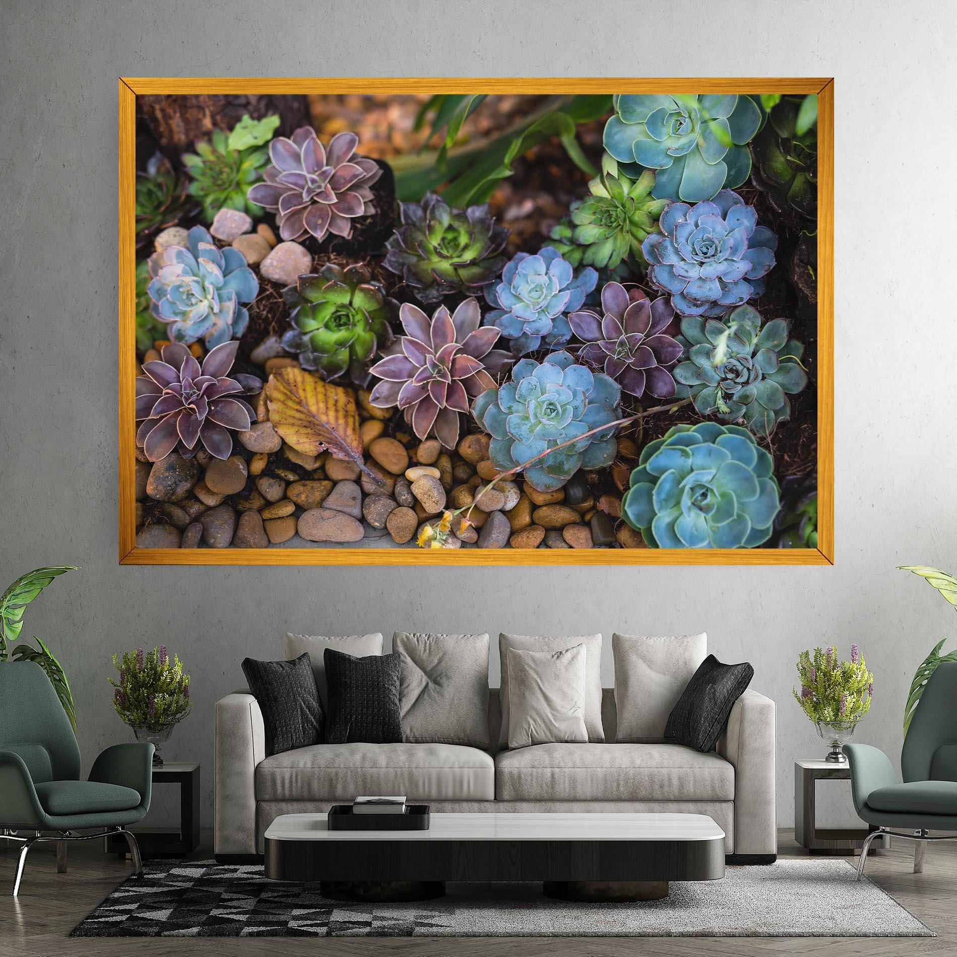 Leinwandbild Colorful Flowers mockup 7