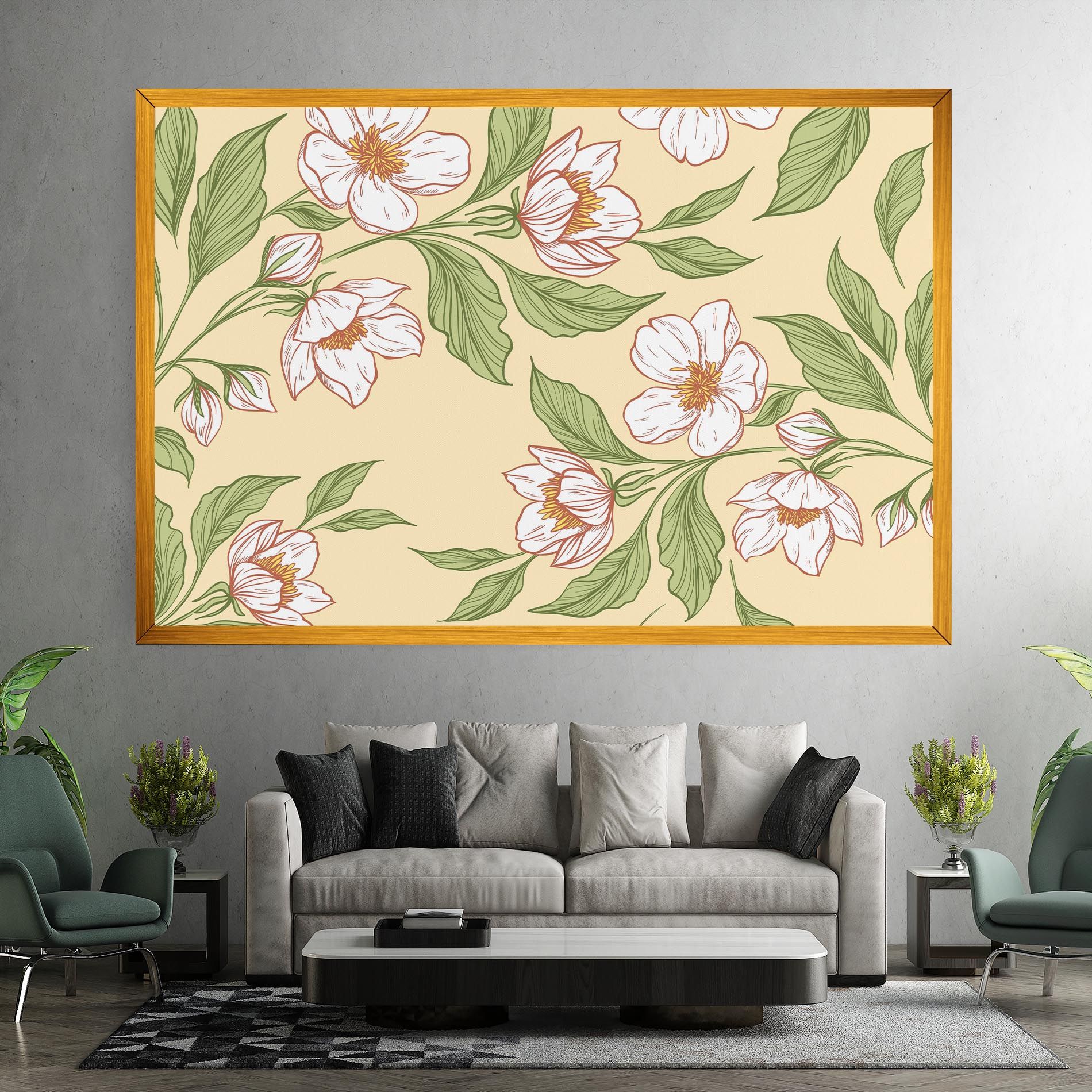 Cream Flower White mockup 7