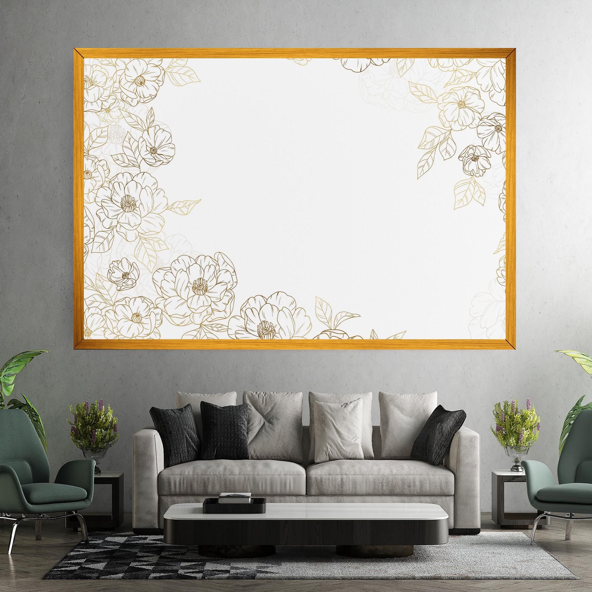 Flower Gold Line mockup 7